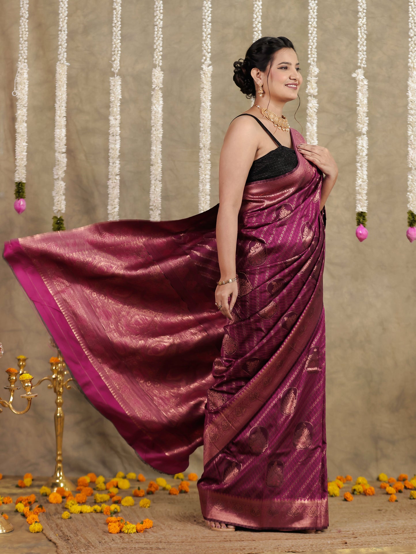 Brocade Purple Saree