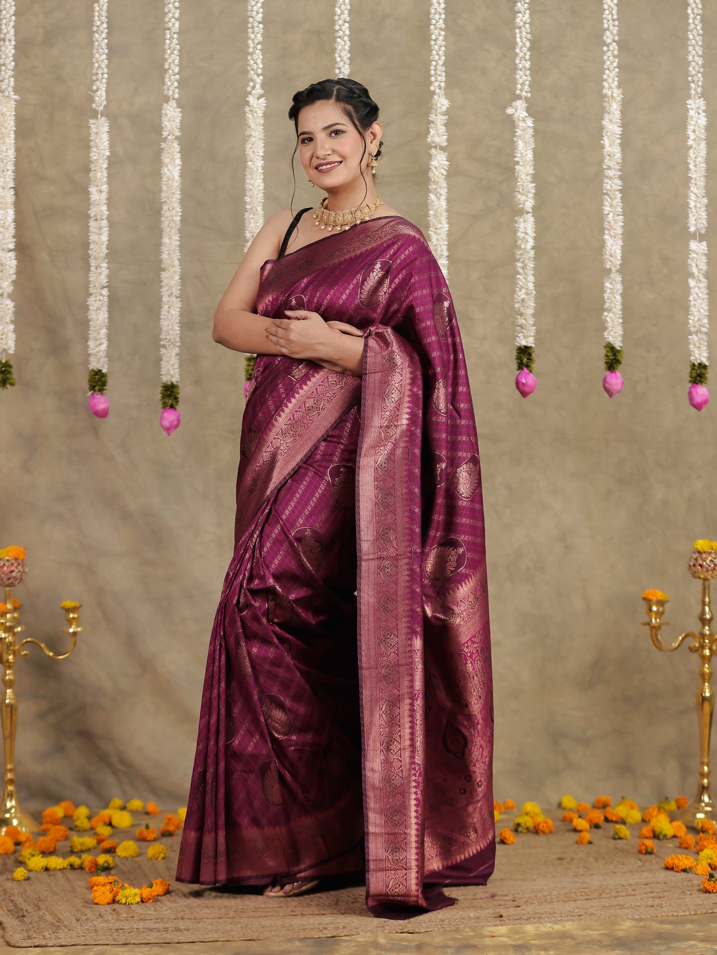 Brocade Purple Saree
