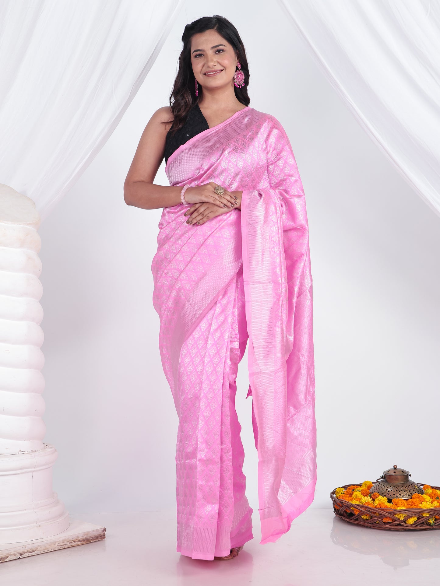 Brocade Pink Saree