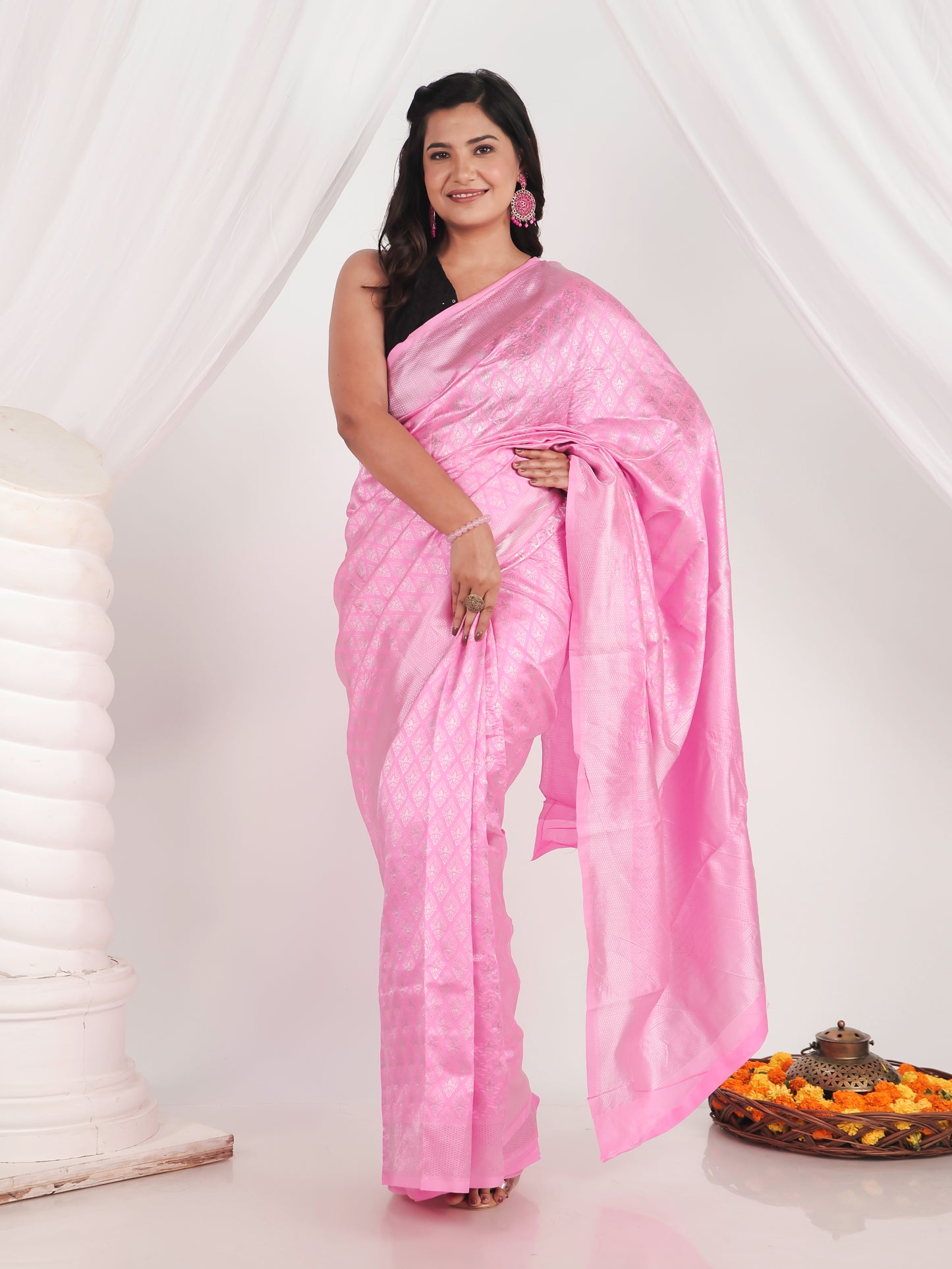 Brocade Pink Saree