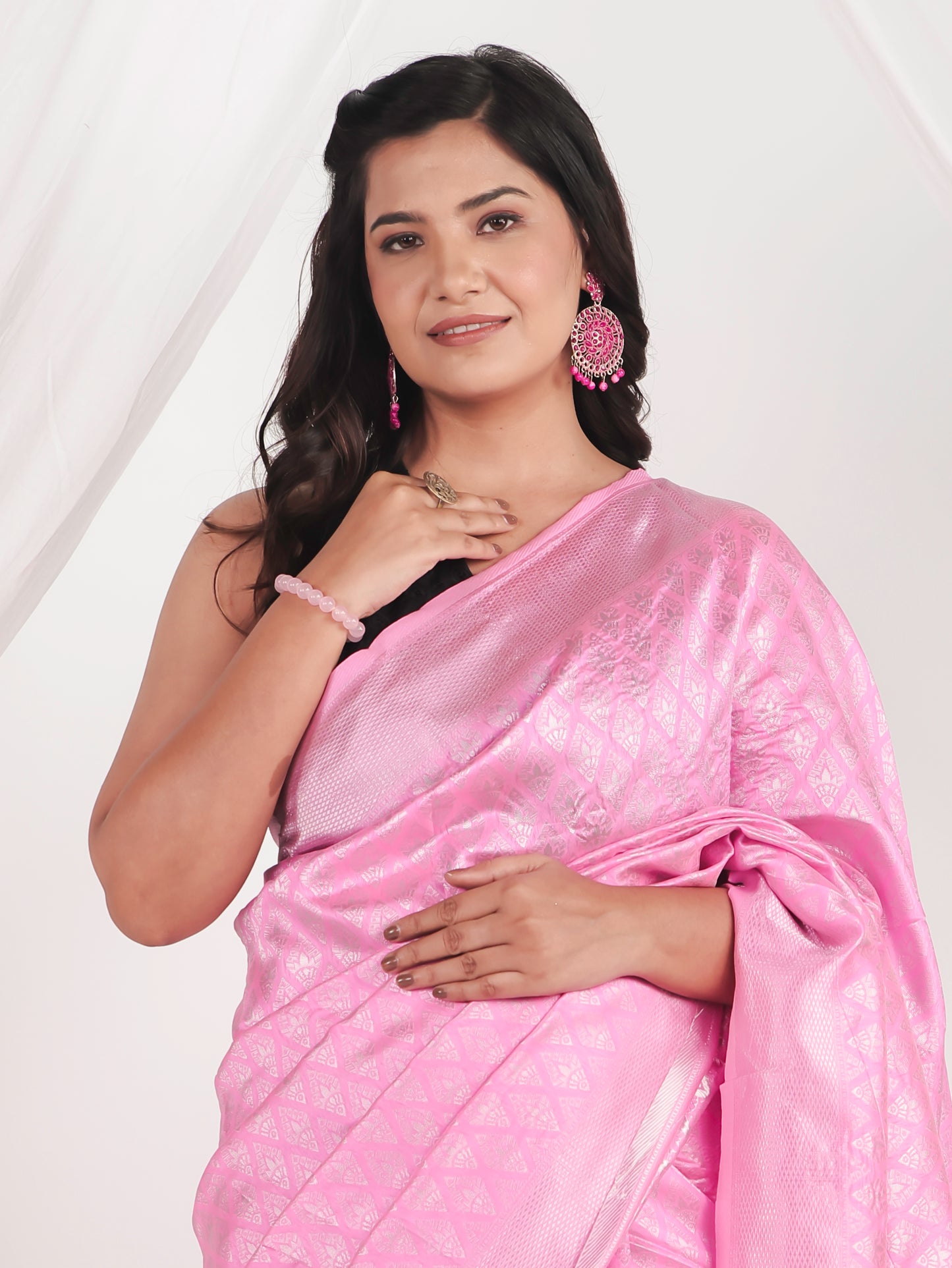 Brocade Pink Saree
