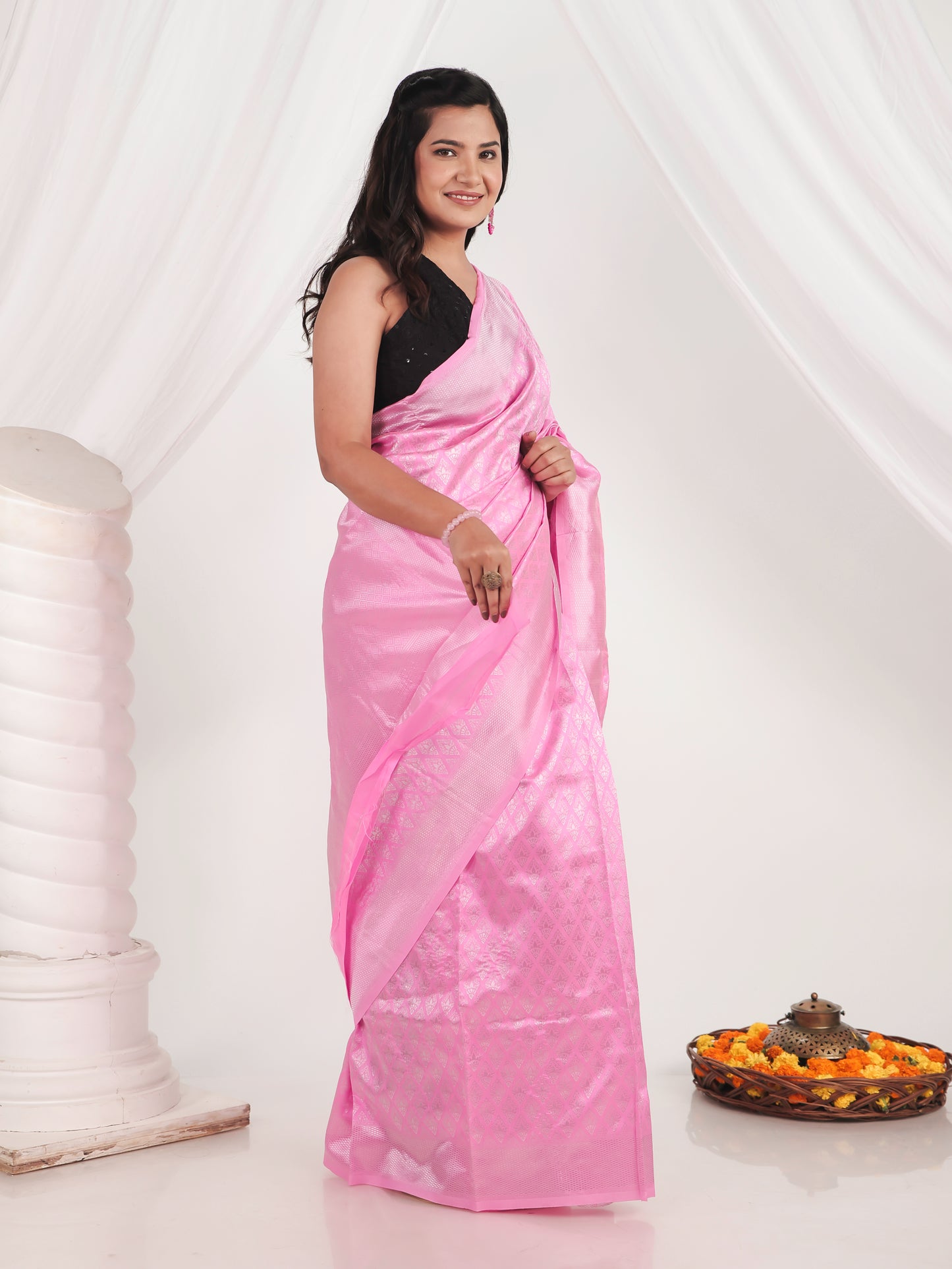 Brocade Pink Saree