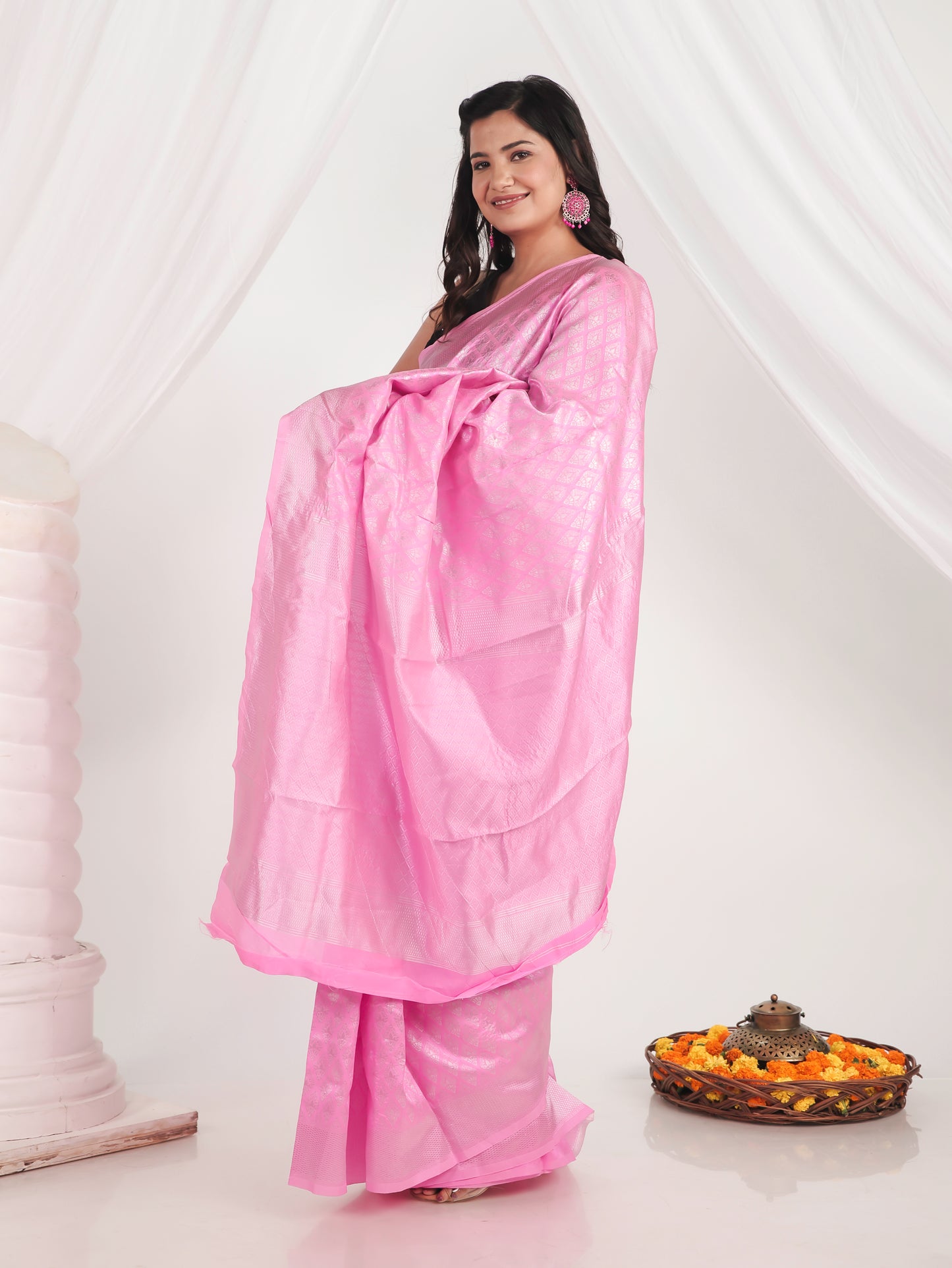 Brocade Pink Saree