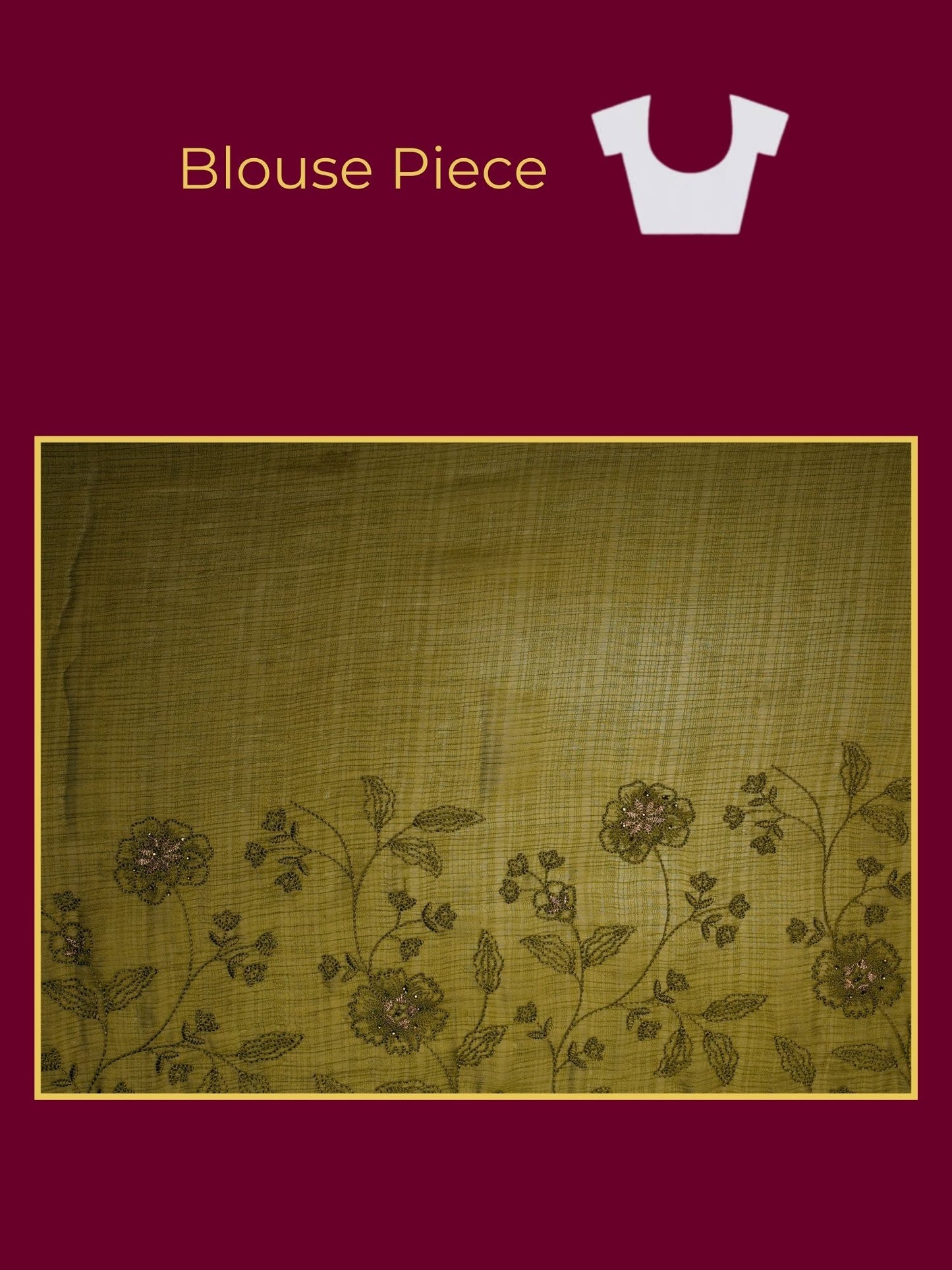 Embroidered Chanderi Green Saree
