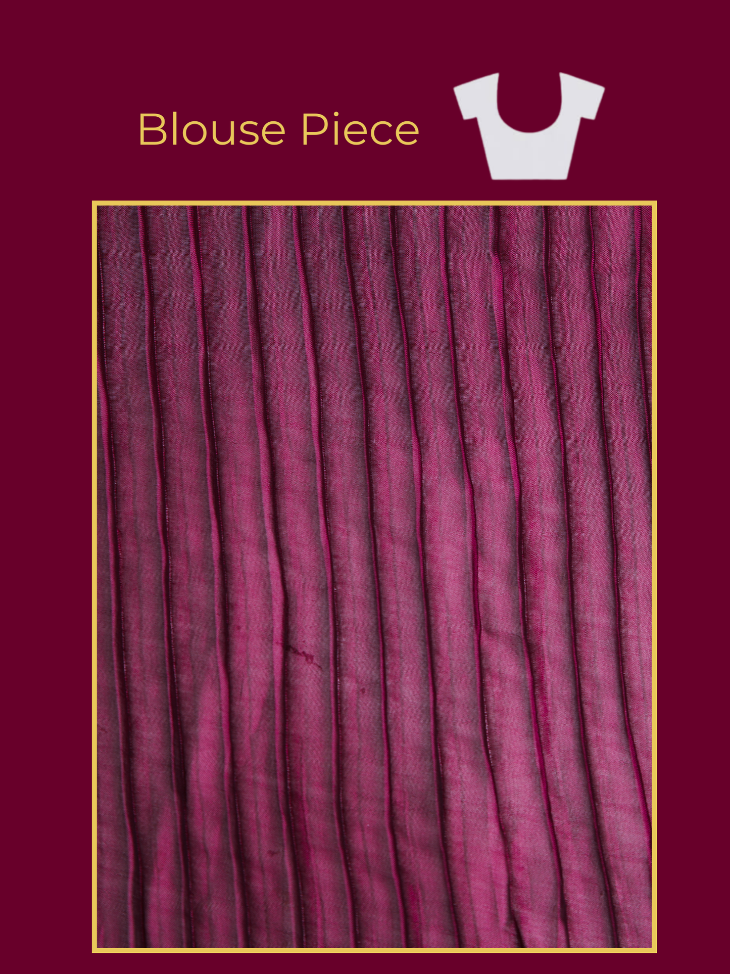 Pleated Chiffon Solid Burgundy Saree