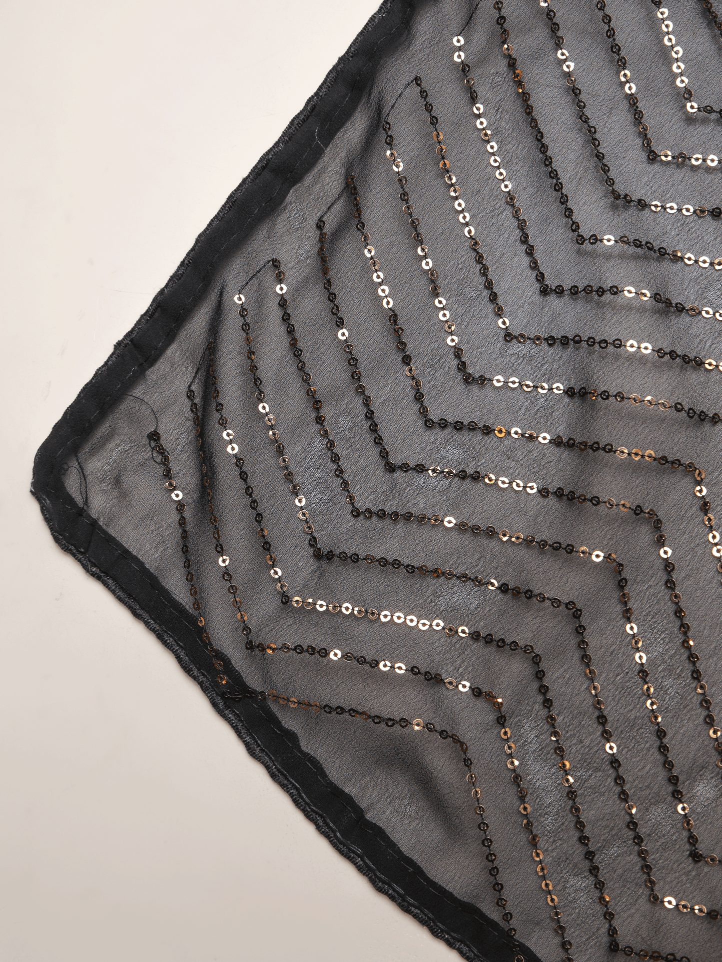 Embroidered Georgette Black Saree