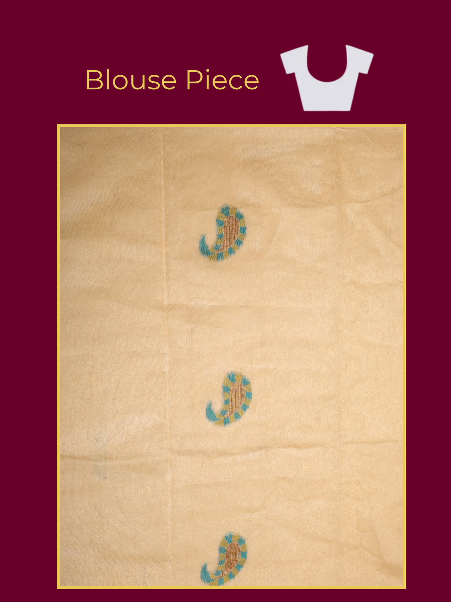 Self Design Chanderi Cream Saree