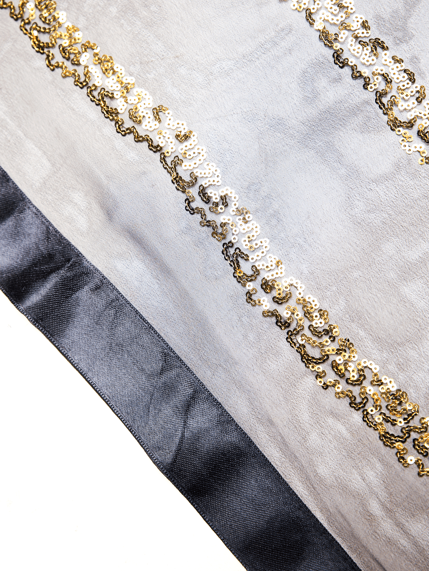 Embroidered Sequins Embroidered Georgette Solid Black Saree
