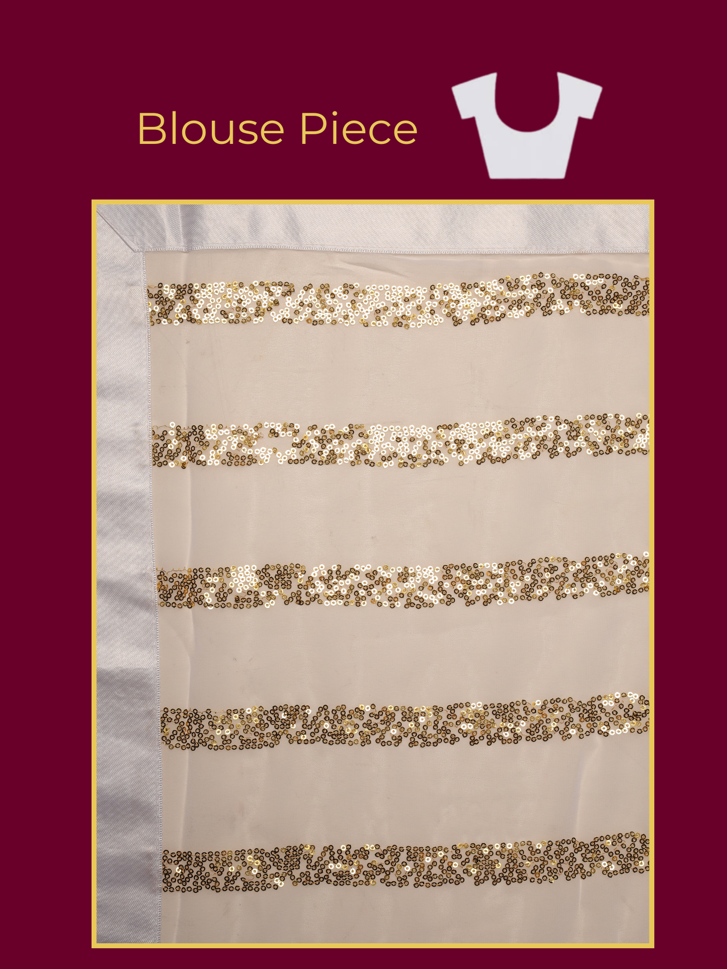 Embroidered Sequins Embroidered Georgette Solid White Saree