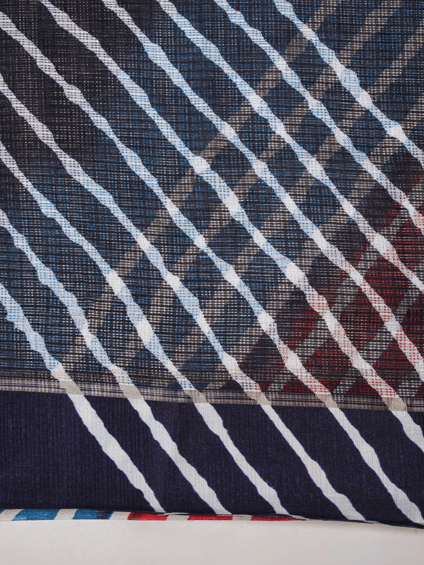 Kota Doria Leheriya Multicolor Saree