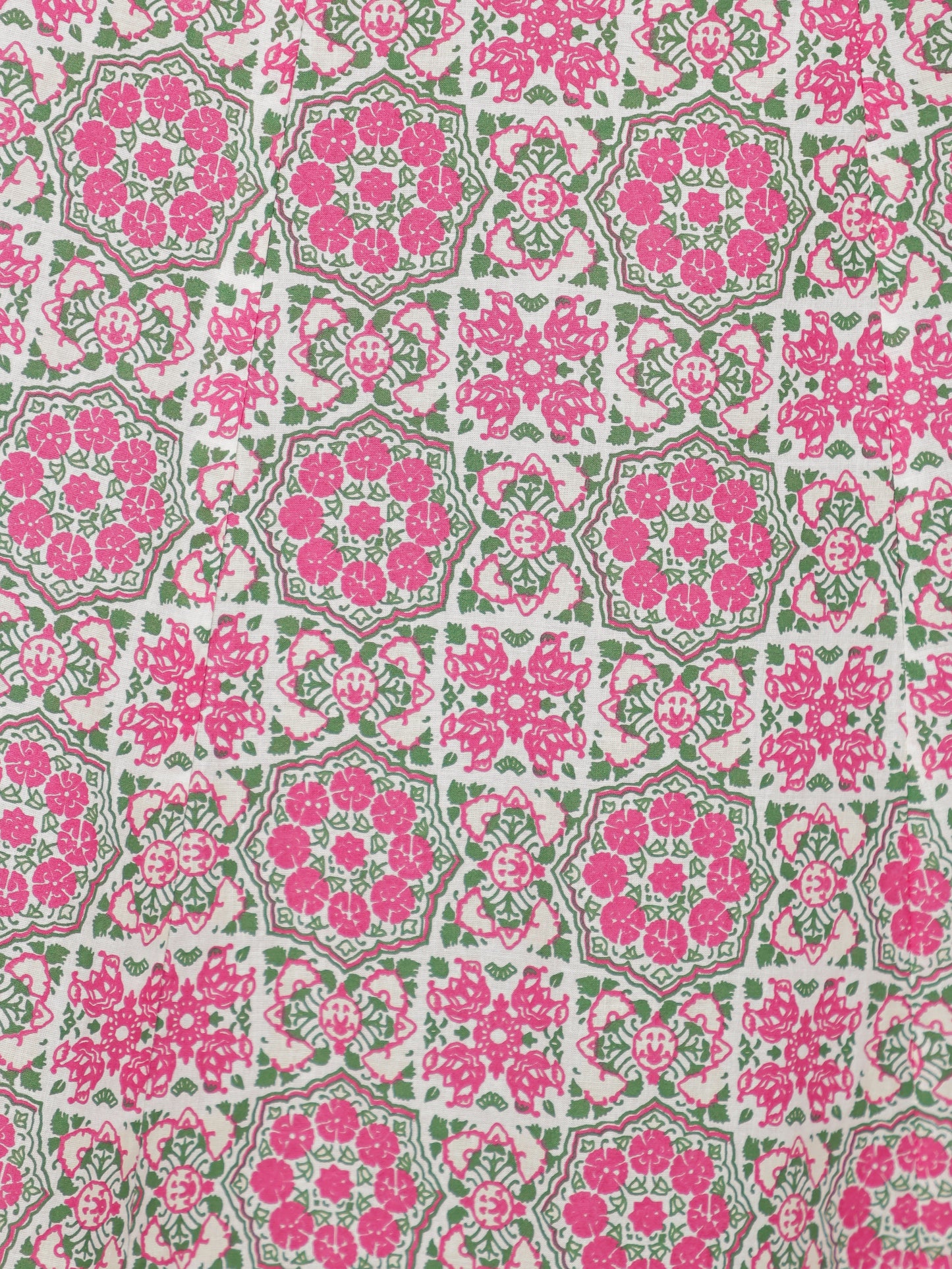 Embroidered Soft Cotton Geometric Flared Pink Kurta