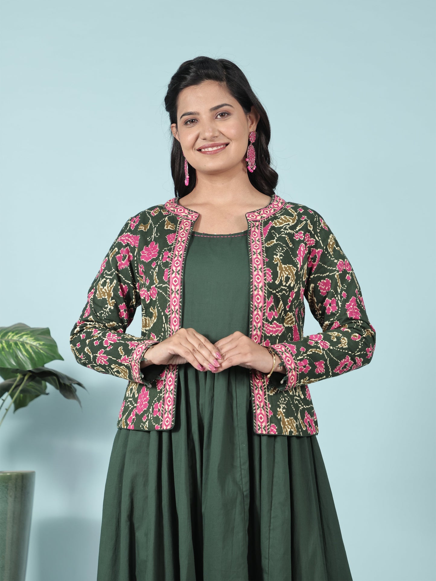 Soft Cotton Ikat Multicolor Jacket