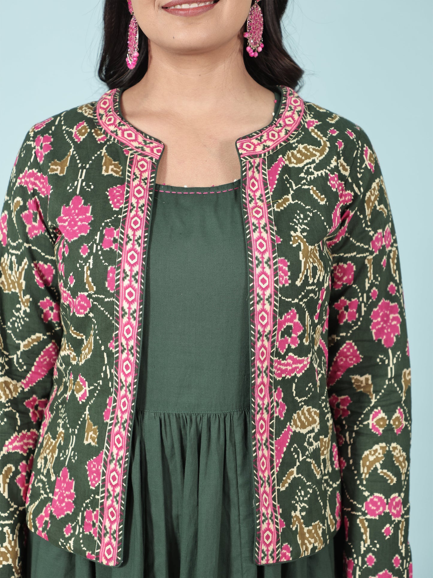 Soft Cotton Ikat Multicolor Jacket