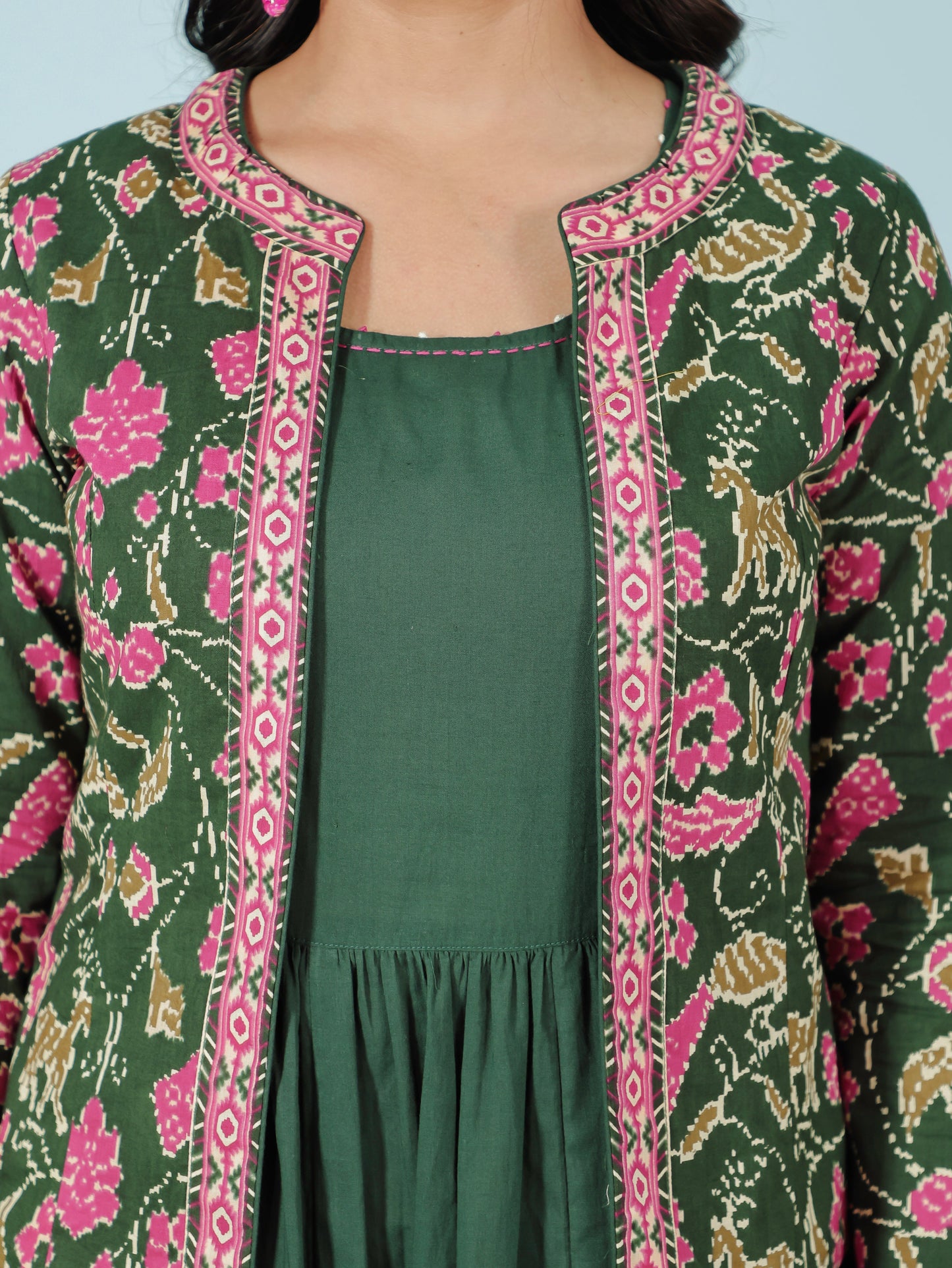 Soft Cotton Solid Green Kurta