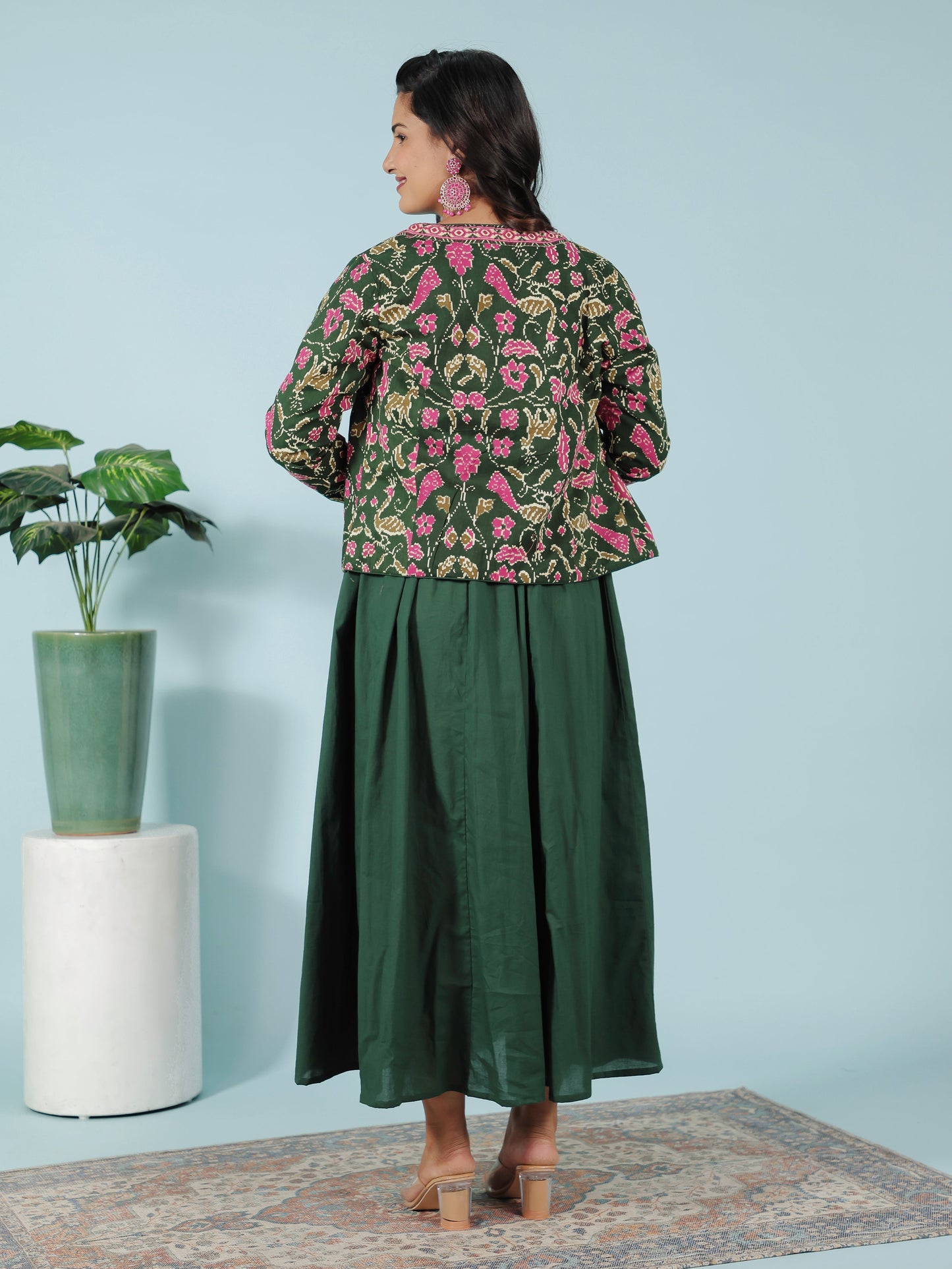 Soft Cotton Solid Green Kurta