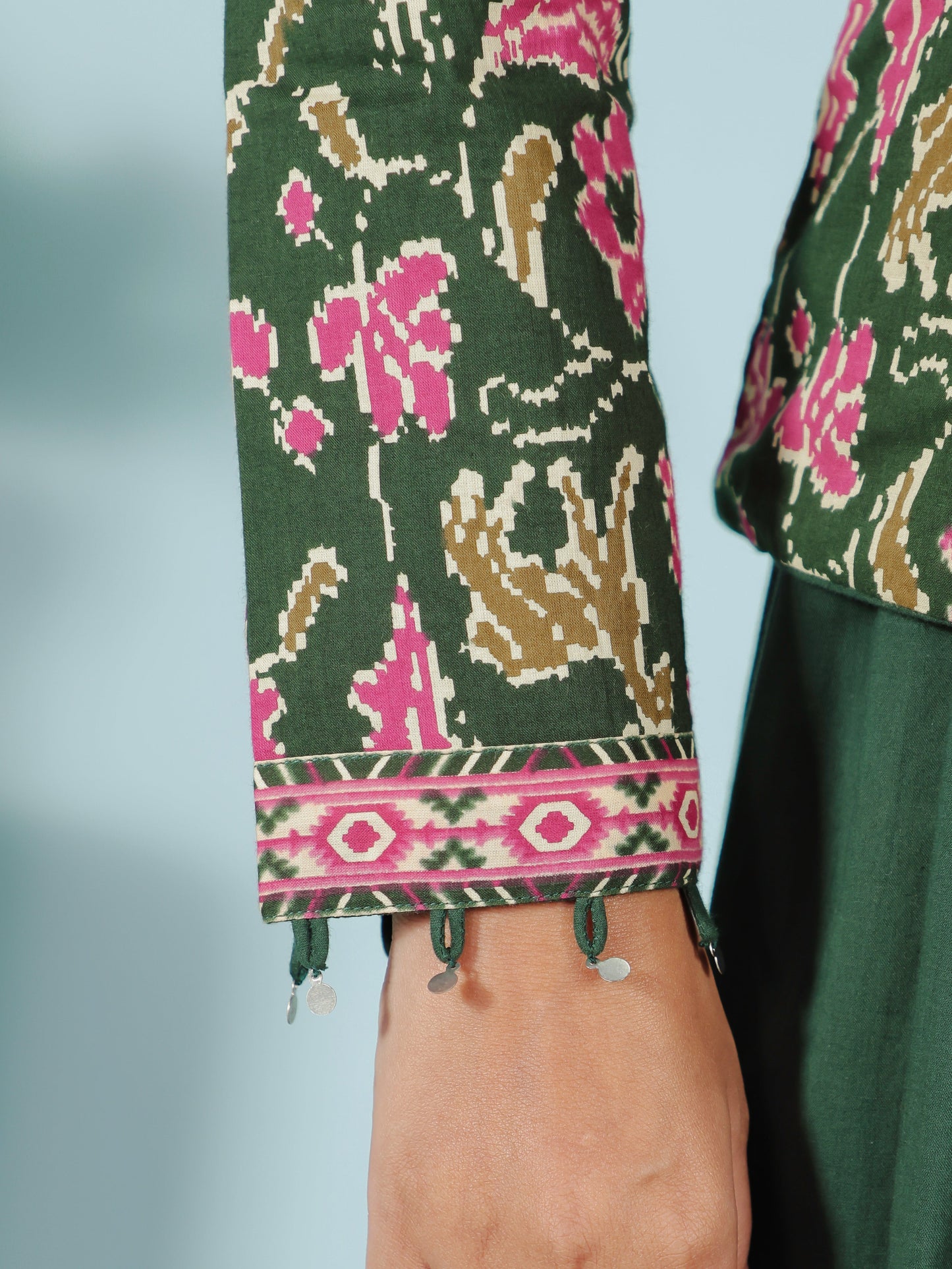 Soft Cotton Solid Green Kurta