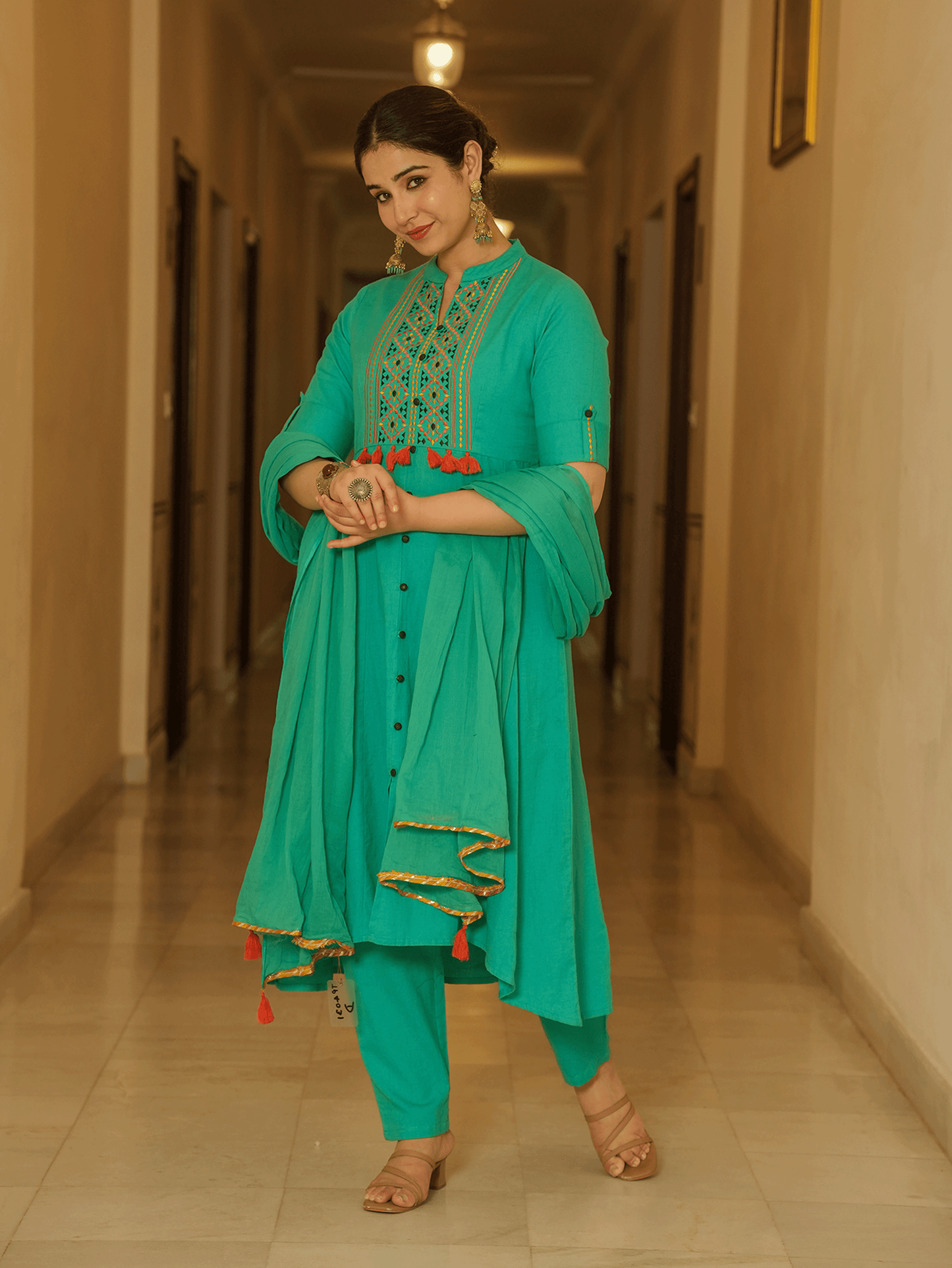 Cotton Voile Solid Mint Green Dupatta