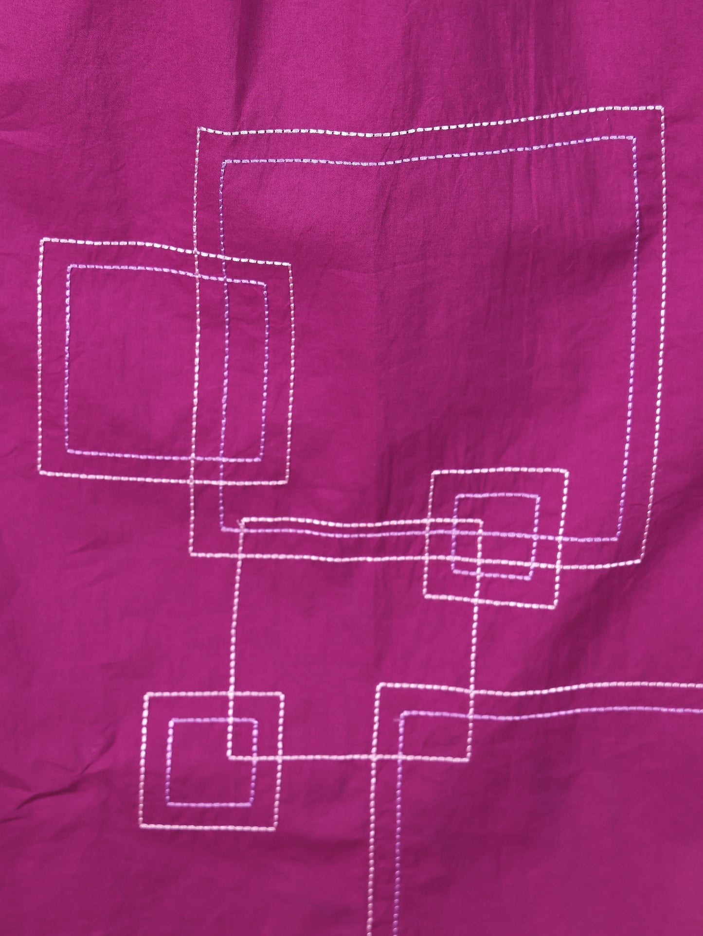 Embroidered Soft Cotton Solid Panelled Purple Kurta