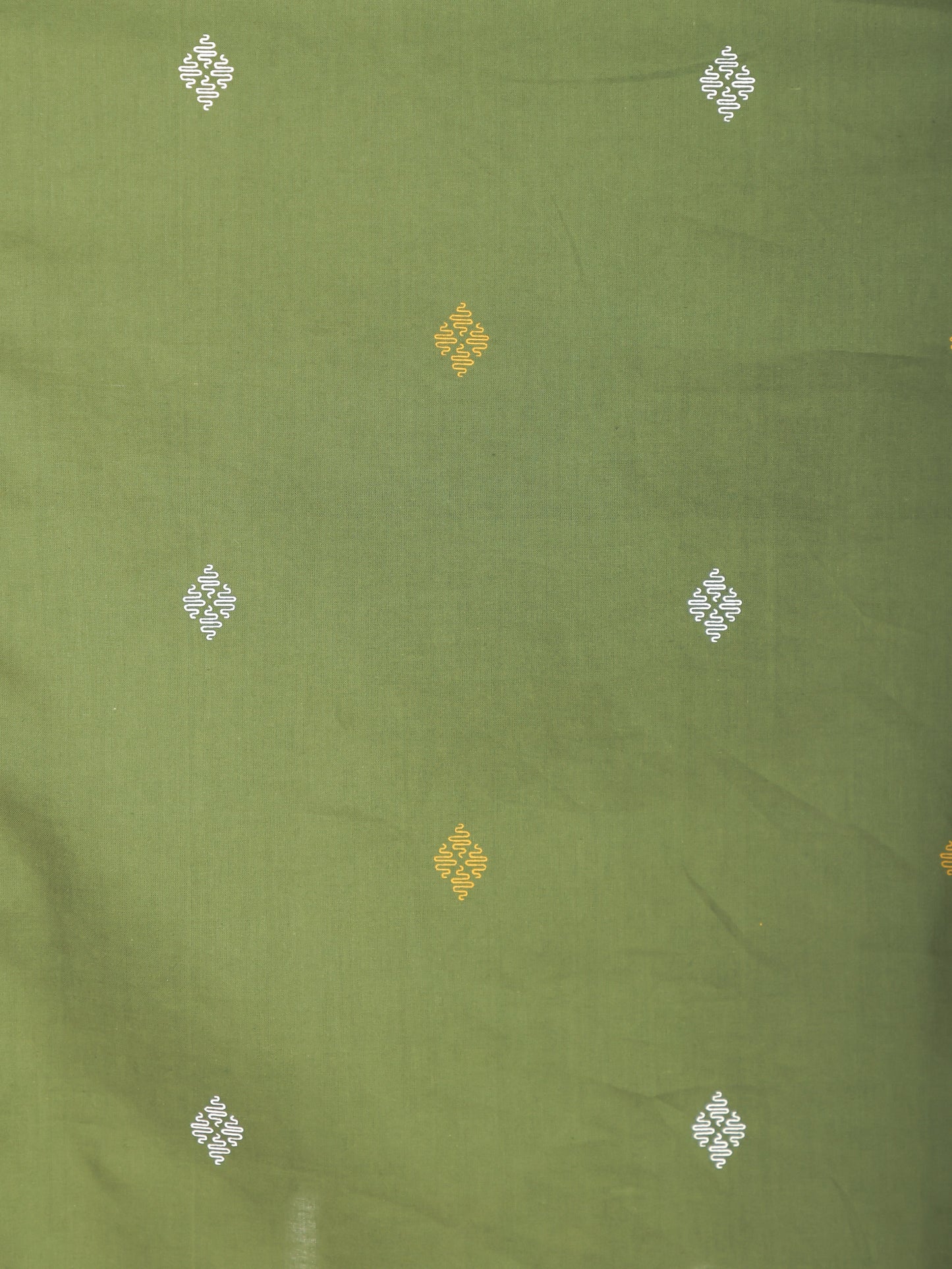 Soft Cotton Geometric Flared Green Kurta