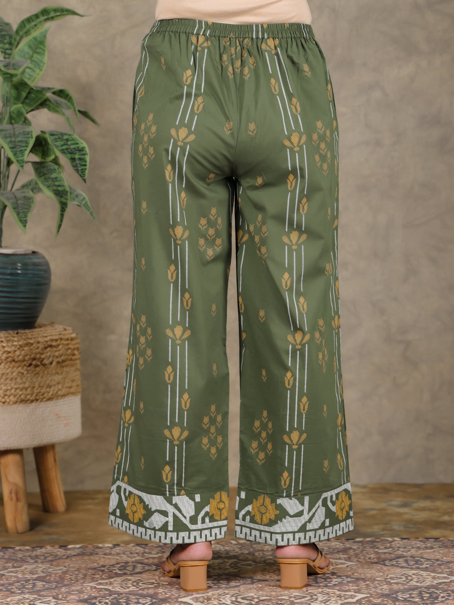 Soft Cotton Jamdani Straight Green Kurta