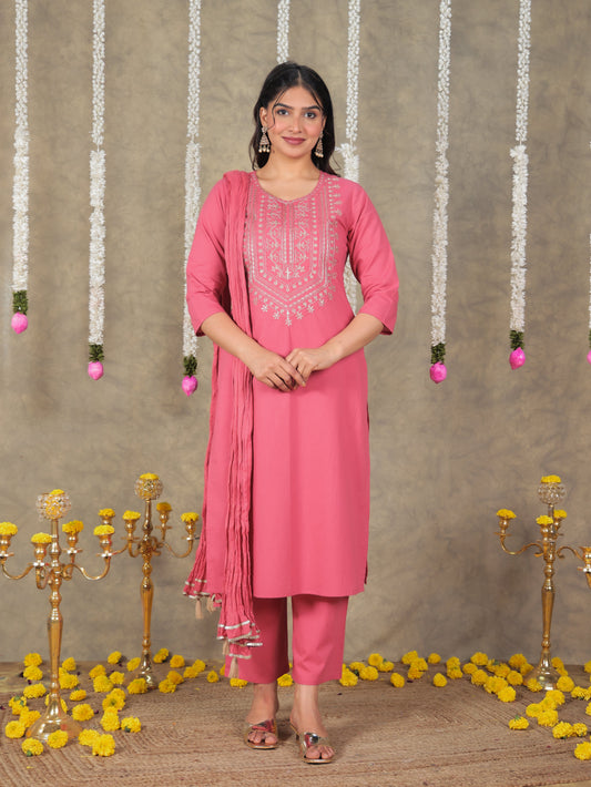 Cotton Voile Solid Red Dupatta