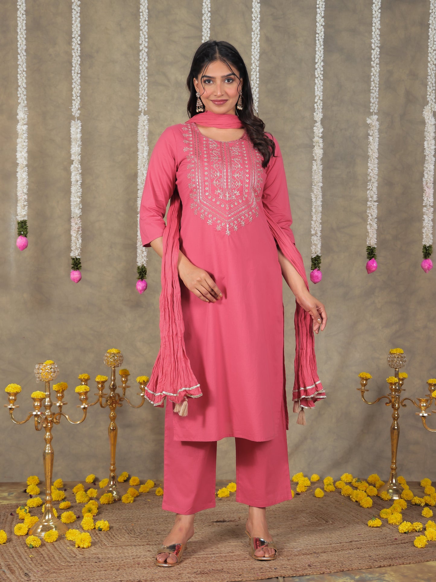 Cotton Voile Solid Red Dupatta