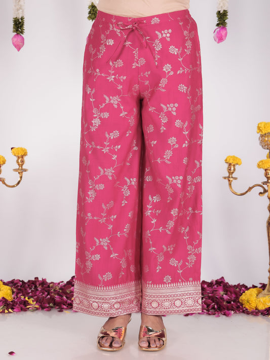 Vertigan Floral Royal Pink Palazzo