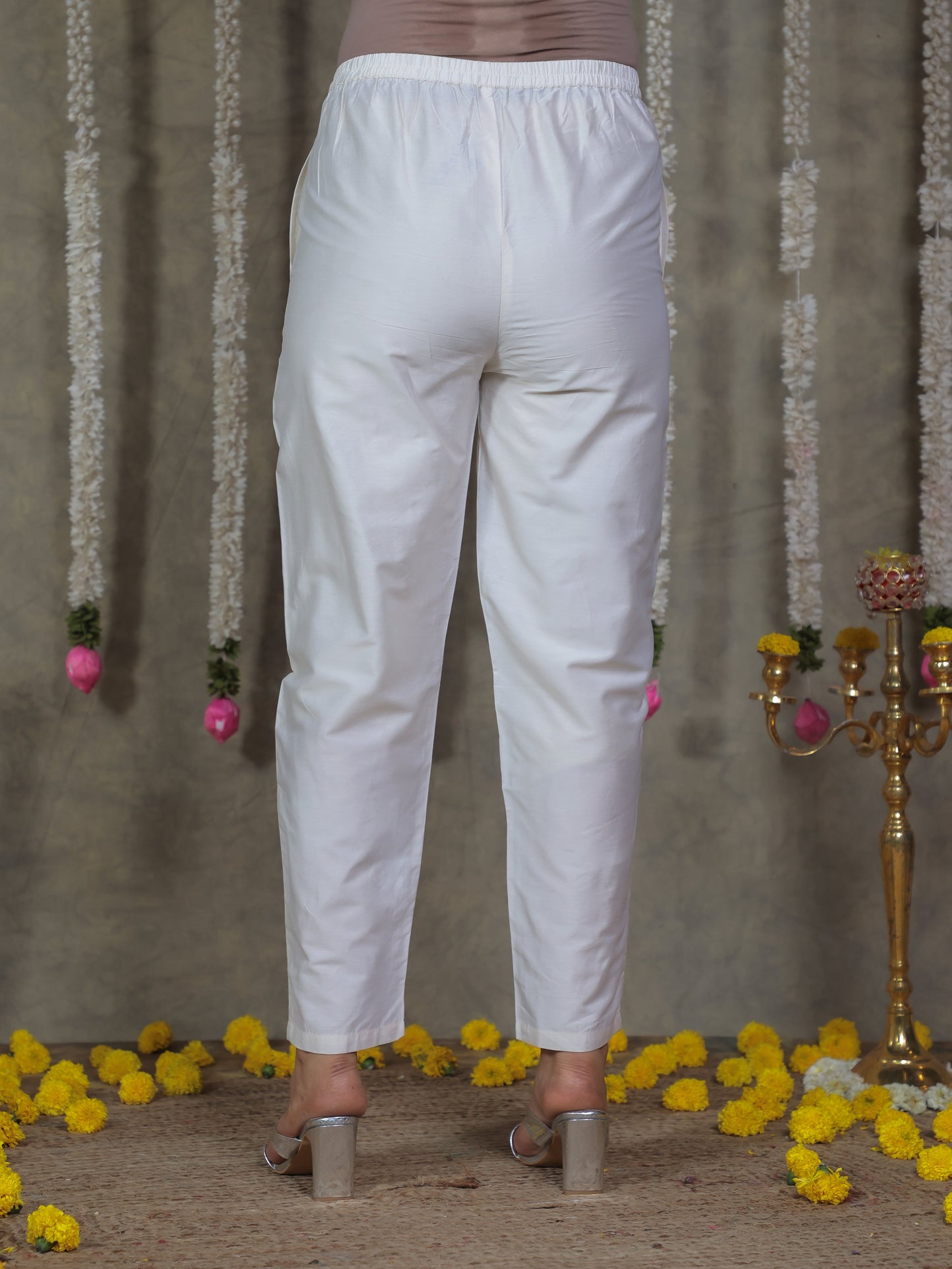 Chanderi Floral A-line Multicolor Kurta