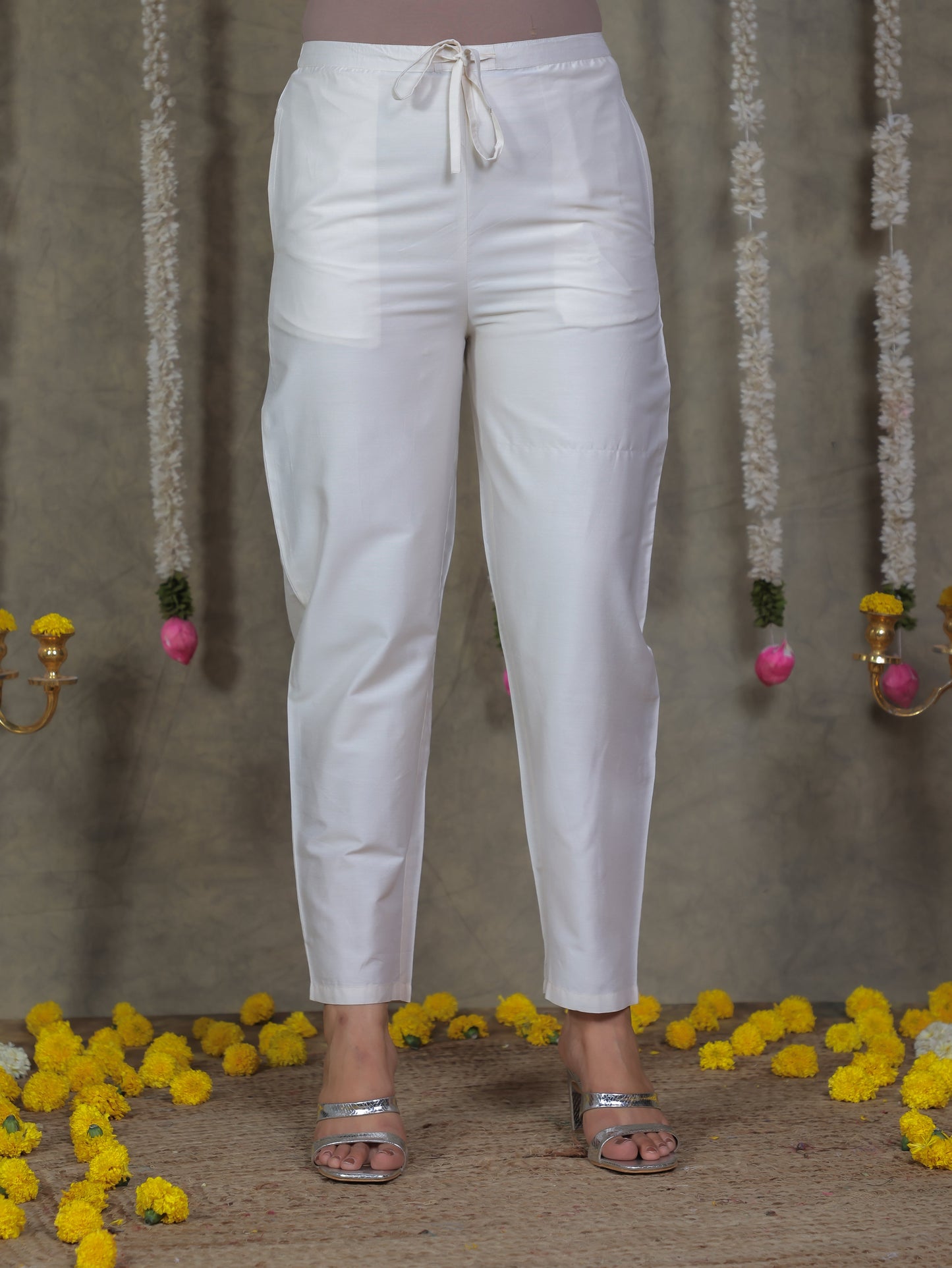 Chanderi Floral A-line Multicolor Kurta