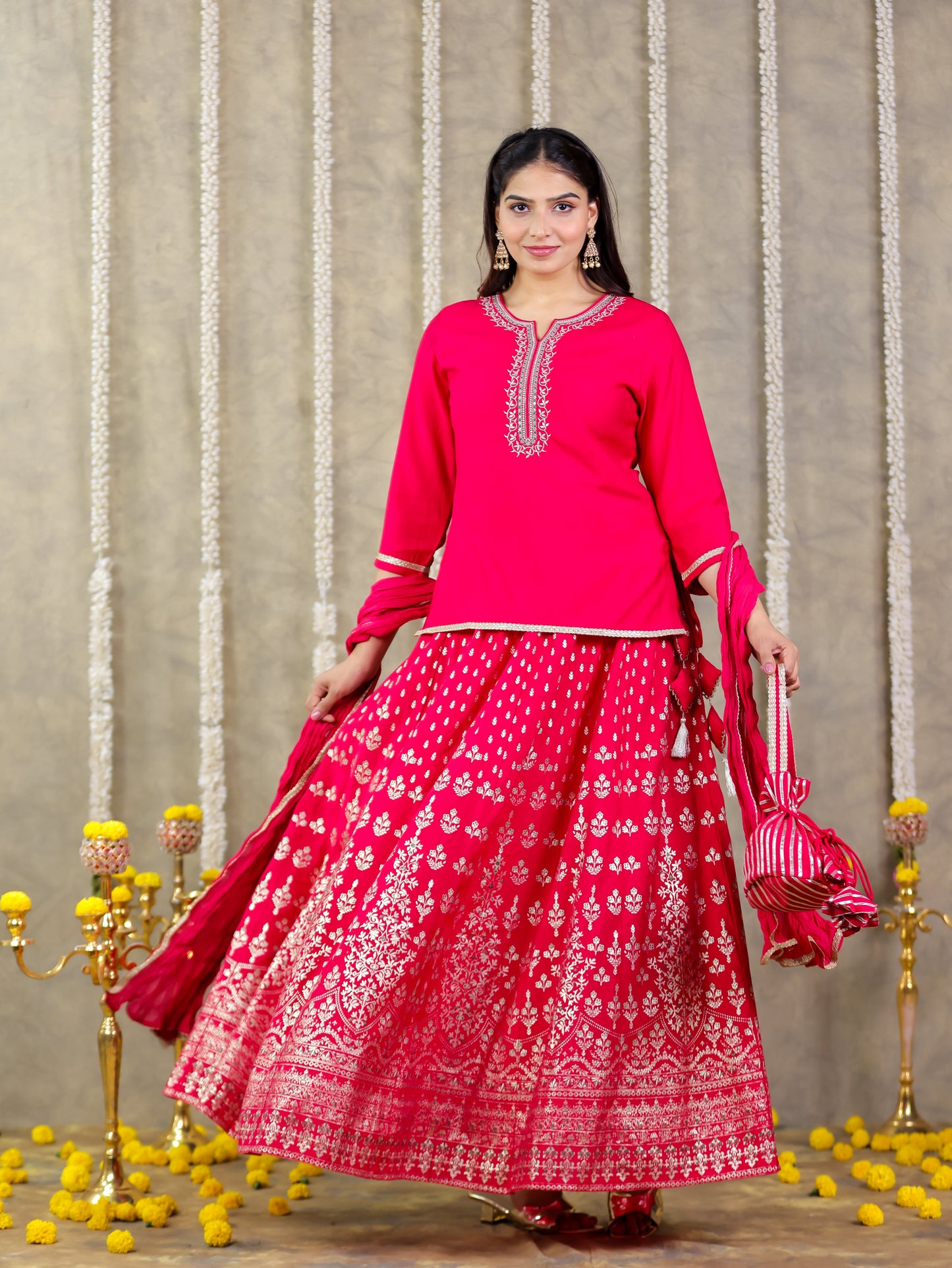 Cotton Voile Solid Pink Dupatta