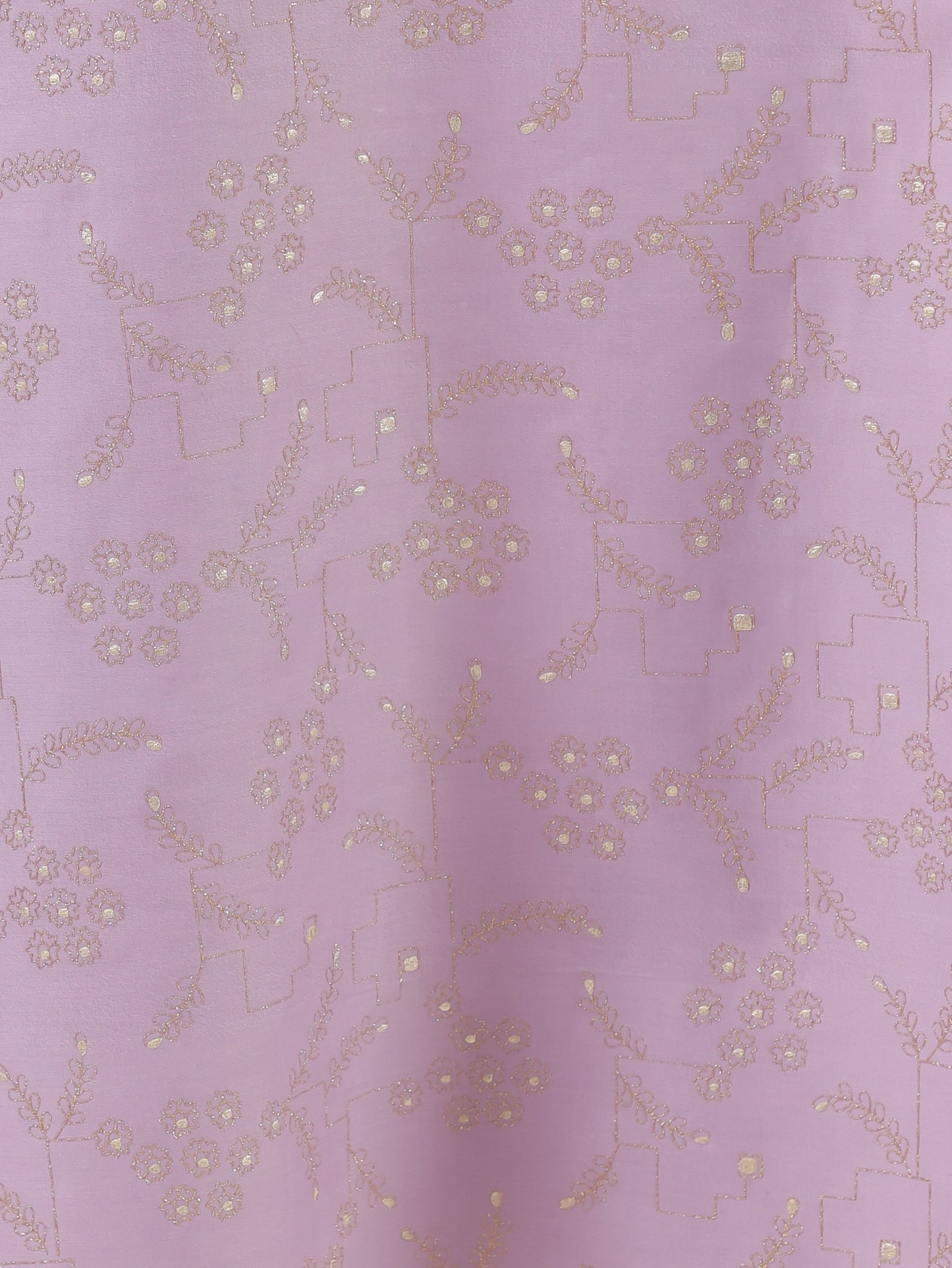 Roman silk Gold foil Kaftan Purple Kurta