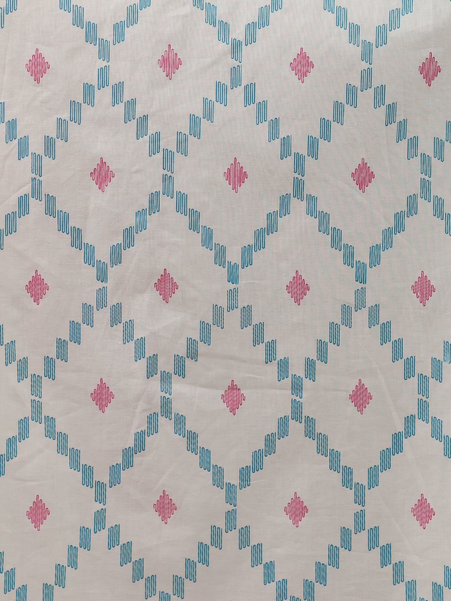 Embroidered Soft Cotton Geometric A-line Off White Dress