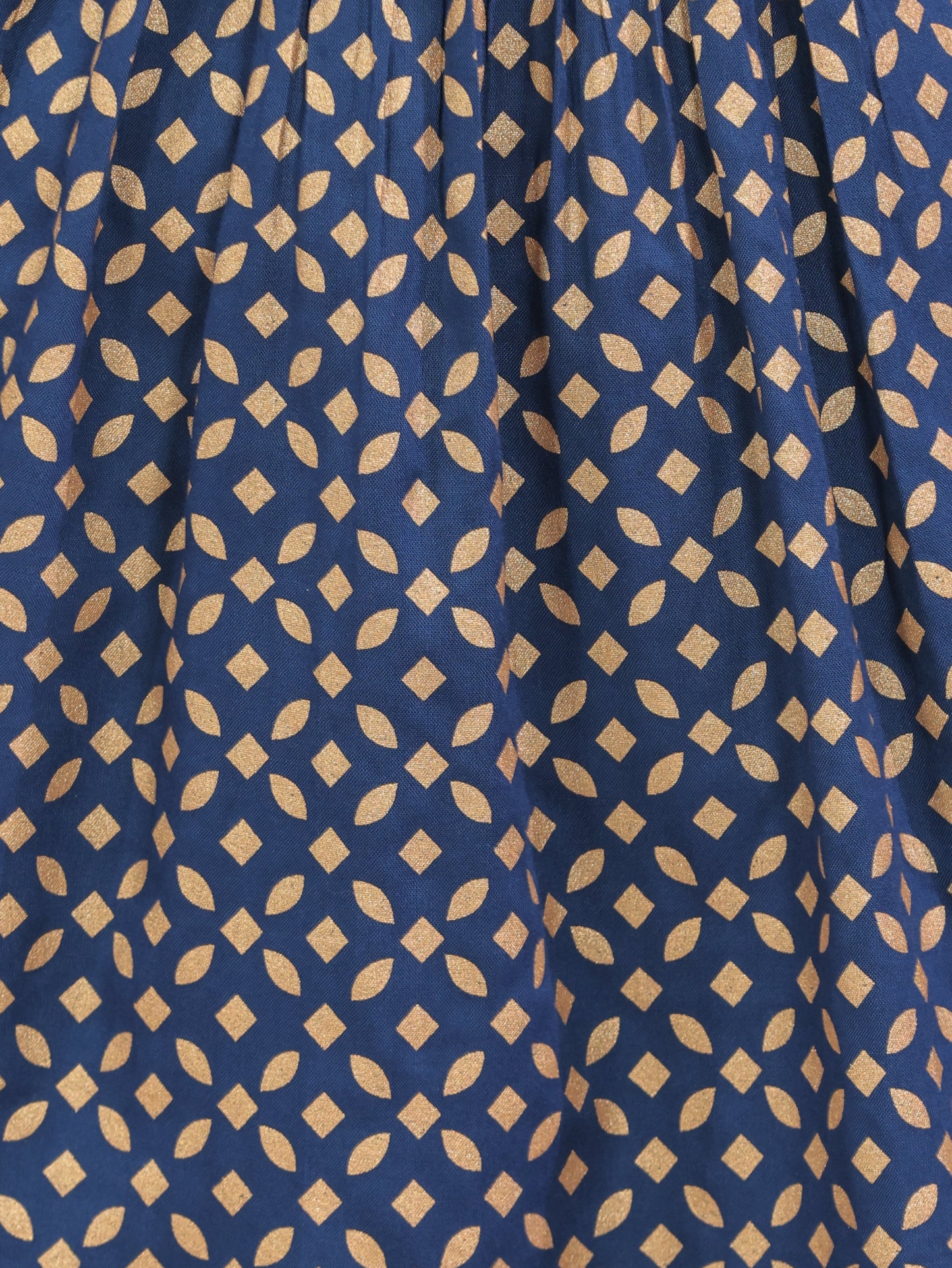 Embroidered Viscose Gold foil Straight Blue Kurta