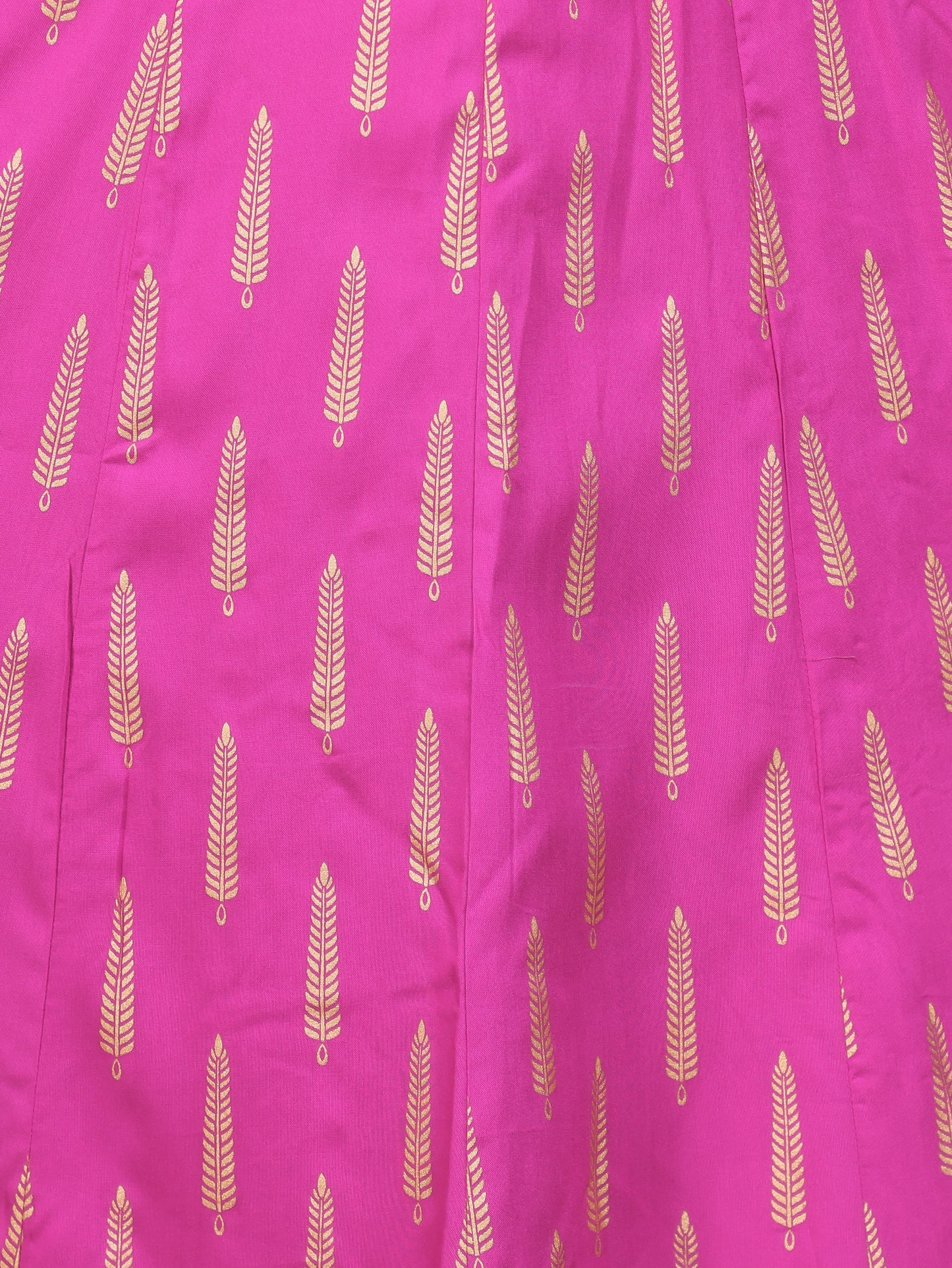 Viscose Gold foil Anarkali Pink Kurta