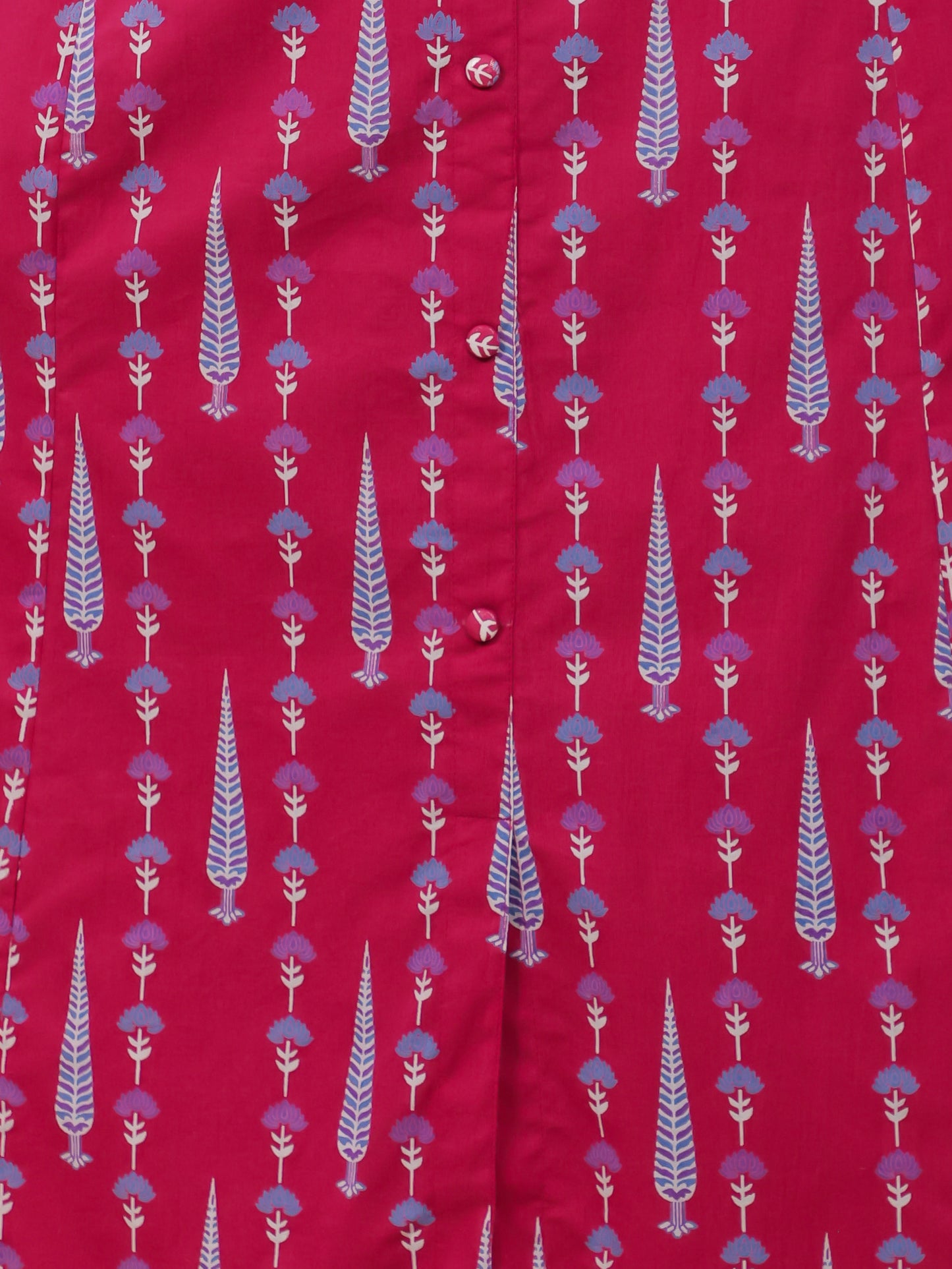 Soft Cotton Floral Flared Maroon Kurta