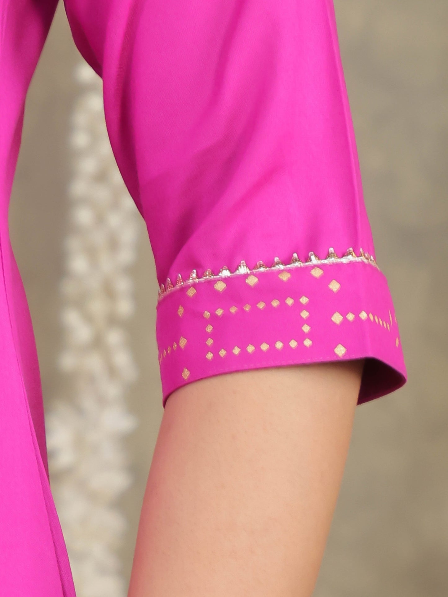 Viscose Solid Straight Pink Kurta