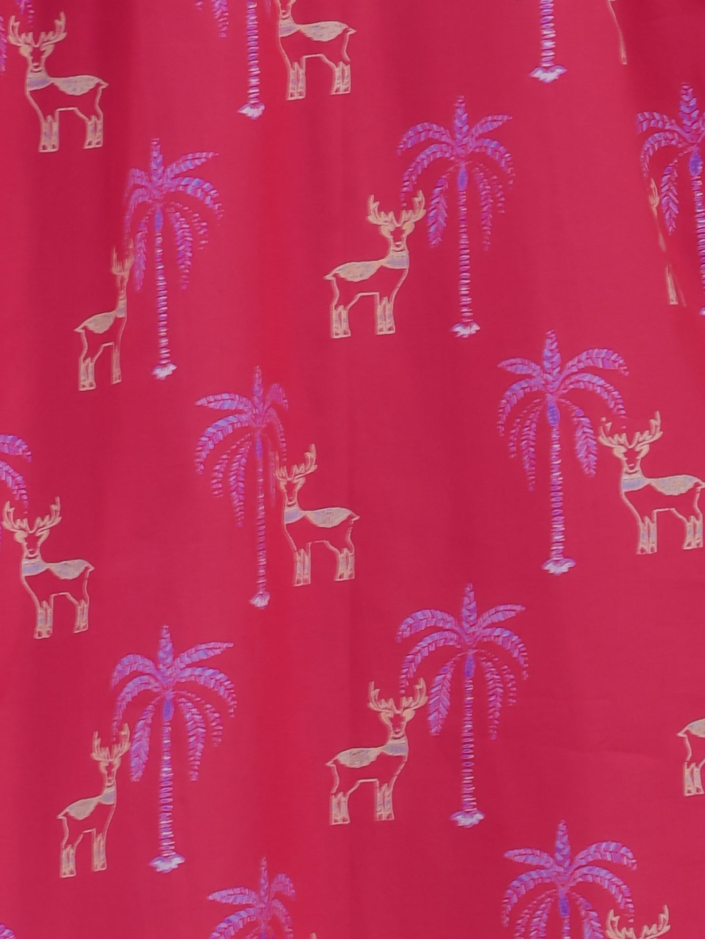 Soft Cotton Animal A-line Red Kurta