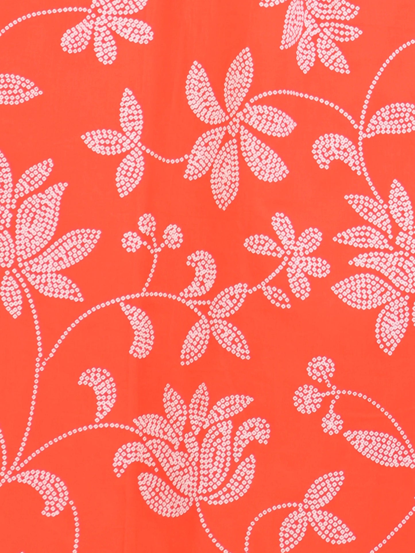 Soft Cotton Floral Anarkali Orange Dress
