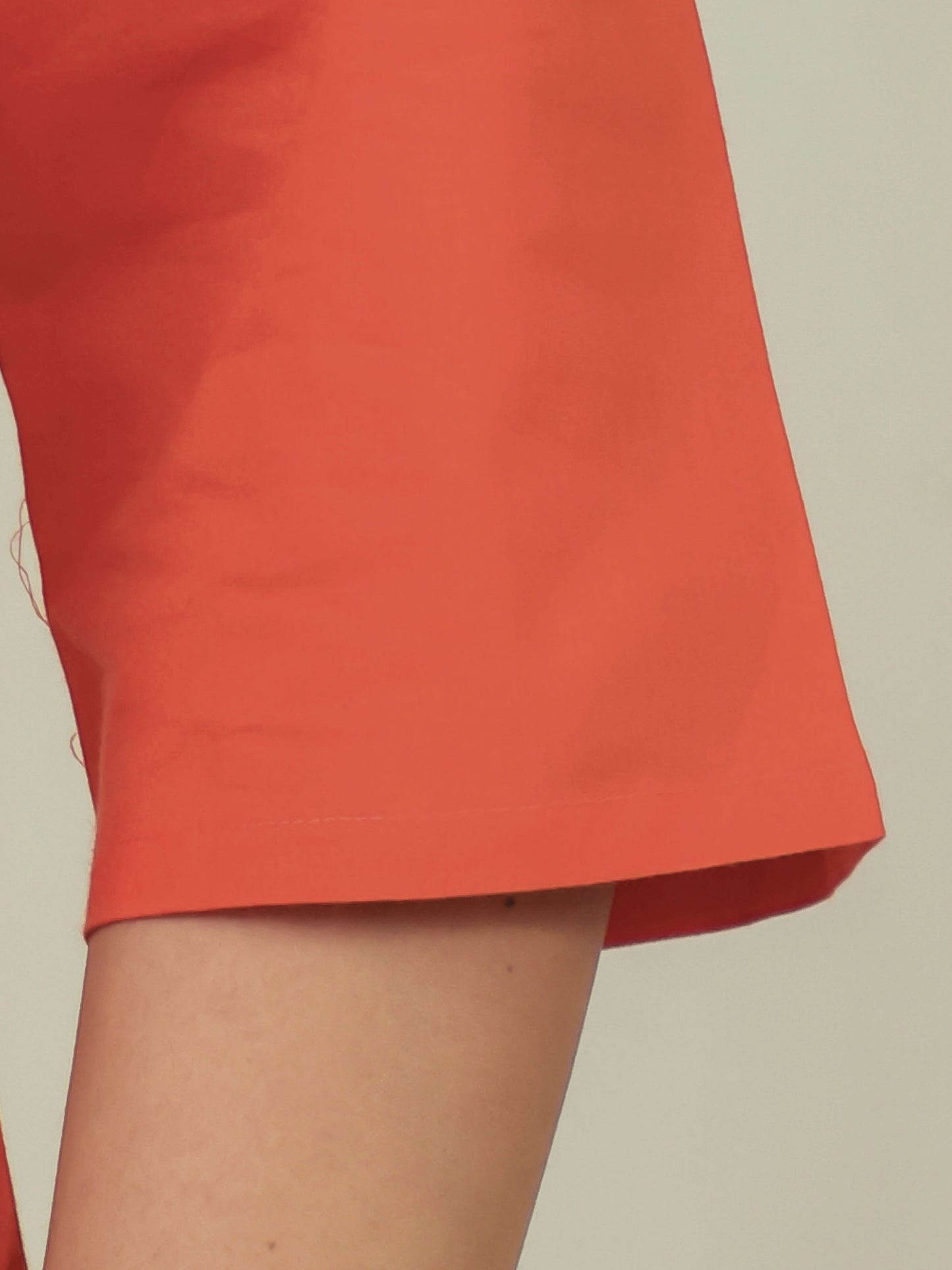Soft Cotton Solid Straight Orange Kurta