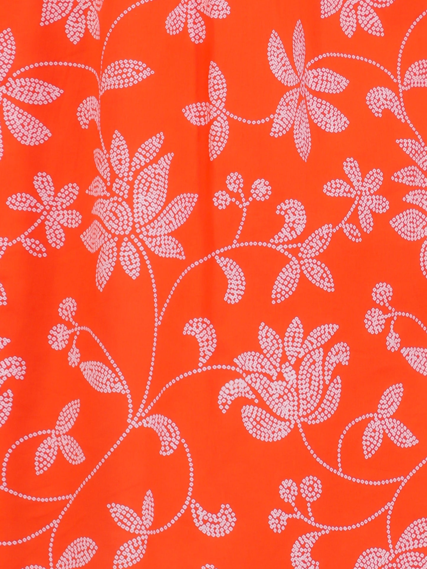 Soft Cotton Bandhani Flared Orange Kurta