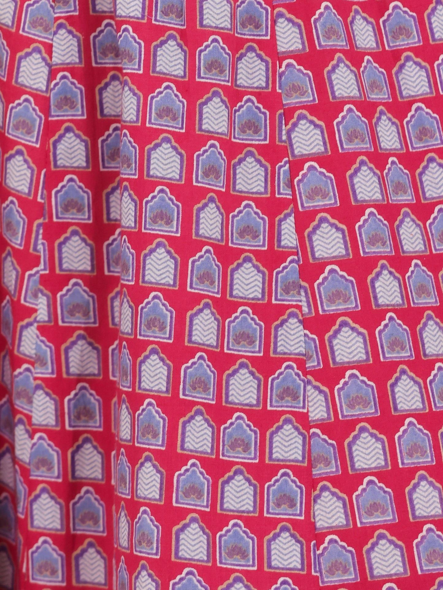 Soft Cotton Floral Straight Pink Kurta