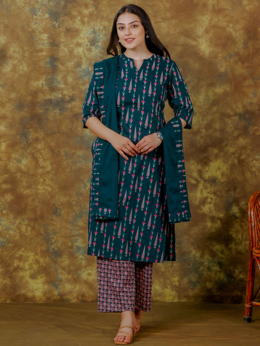 Cotton Voile Solid Blue Dupatta