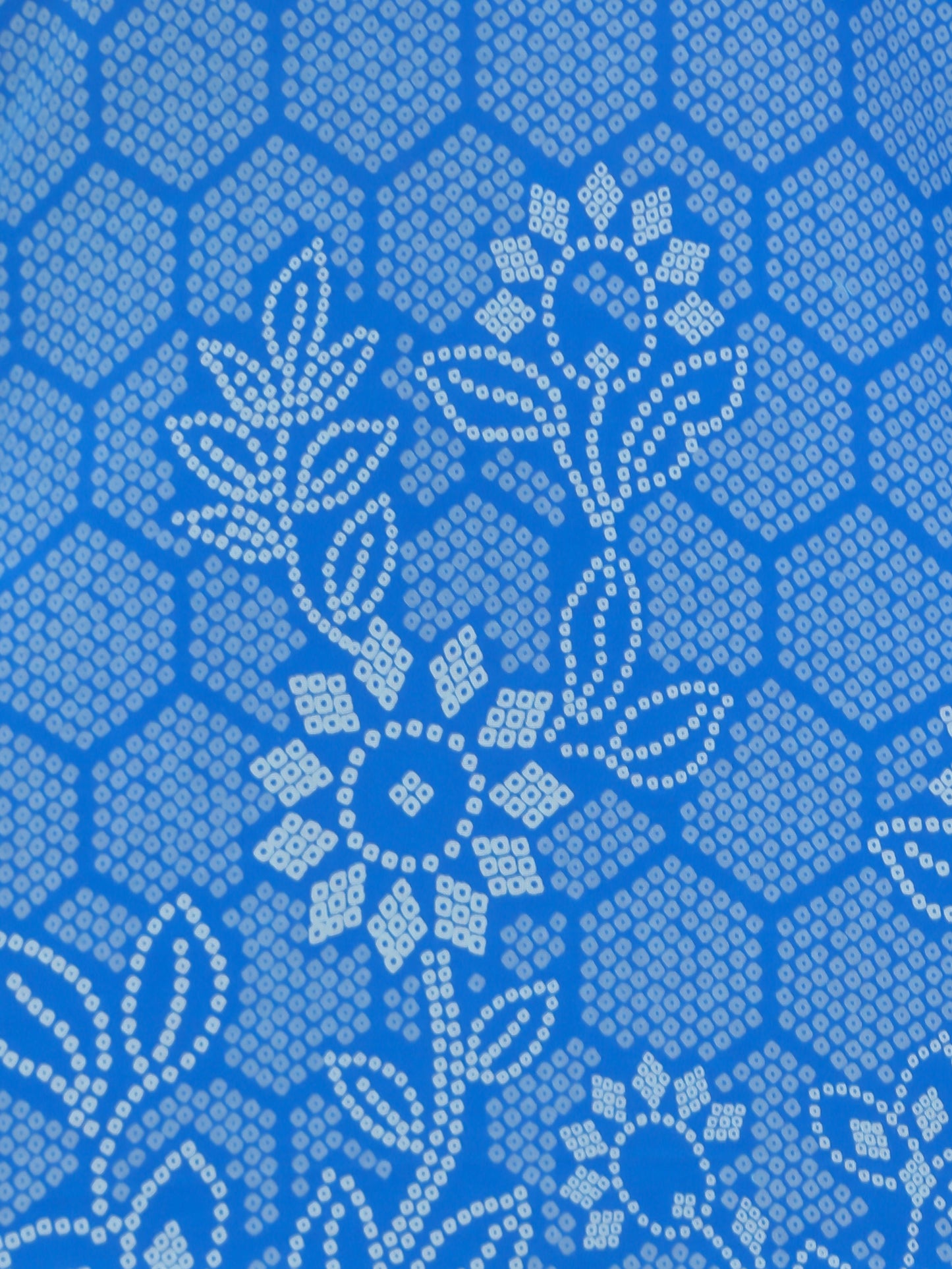Soft Cotton Bandhani Straight Blue Kurta