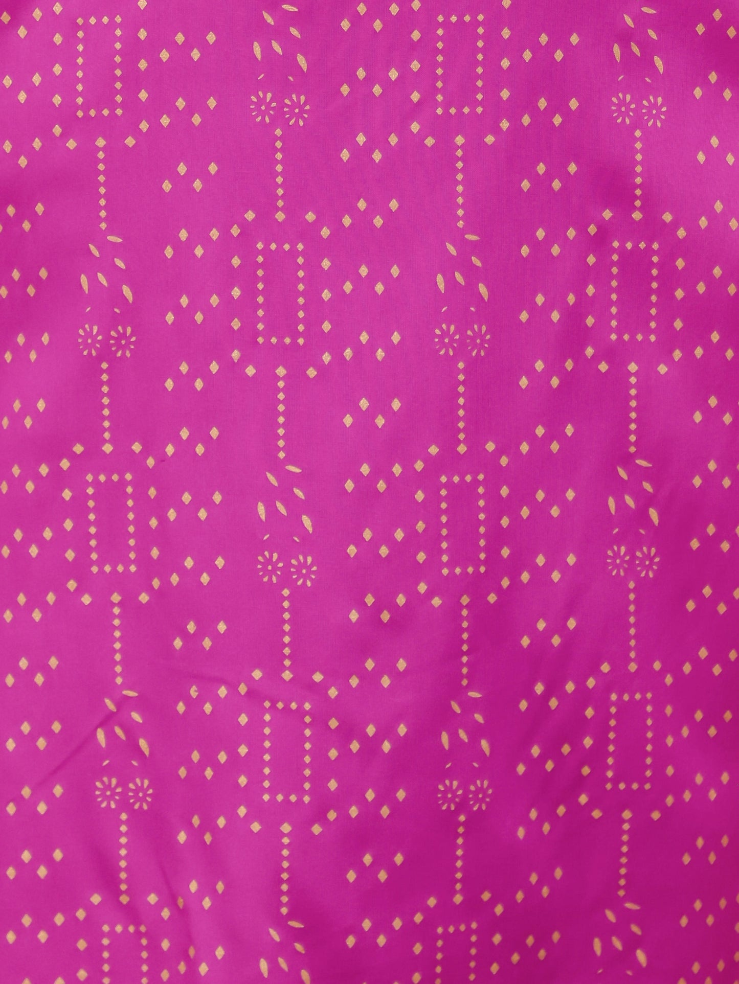 Viscose Gold foil Straight Pink Kurta