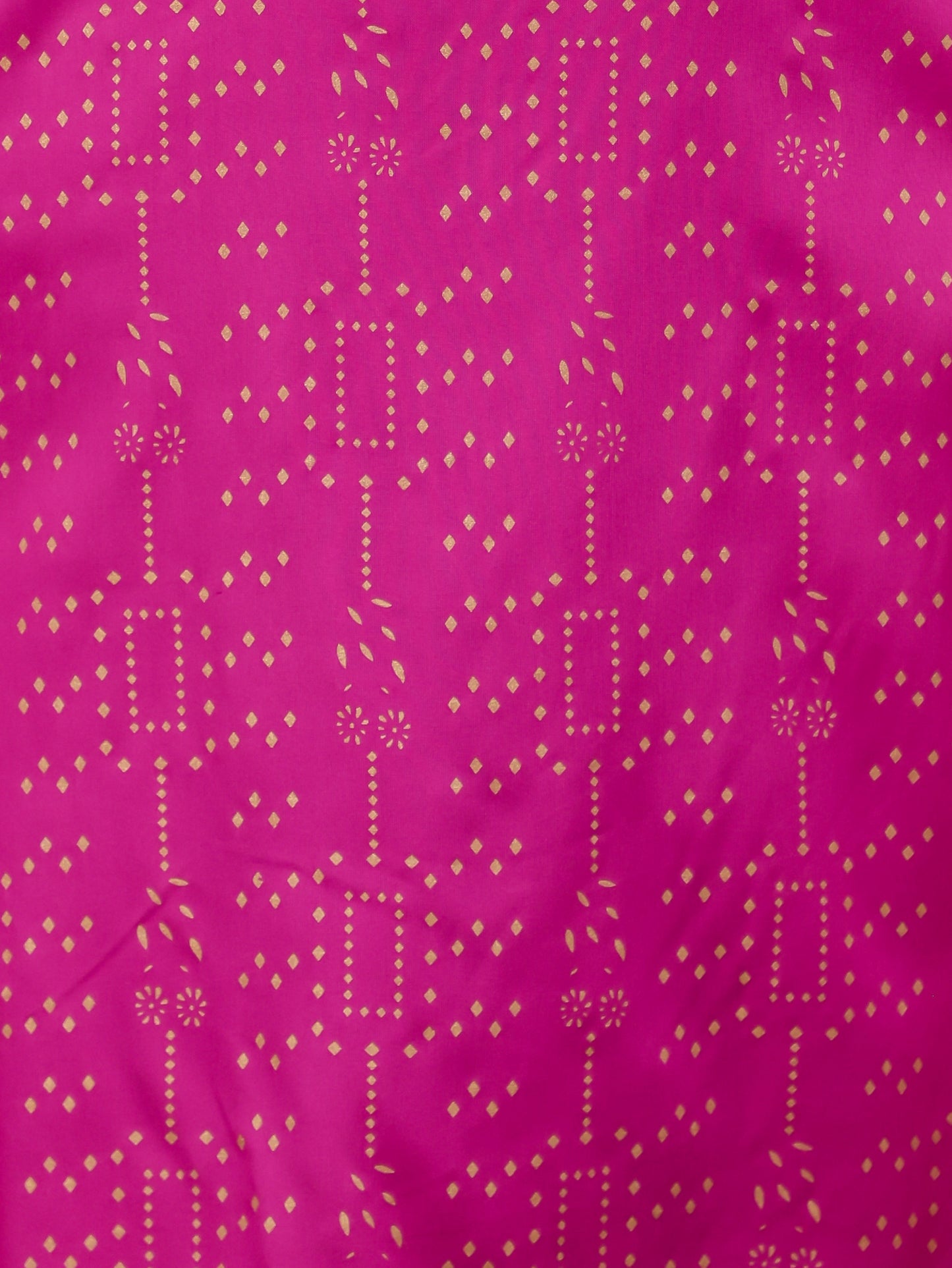 Viscose Gold foil Straight Pink Kurta