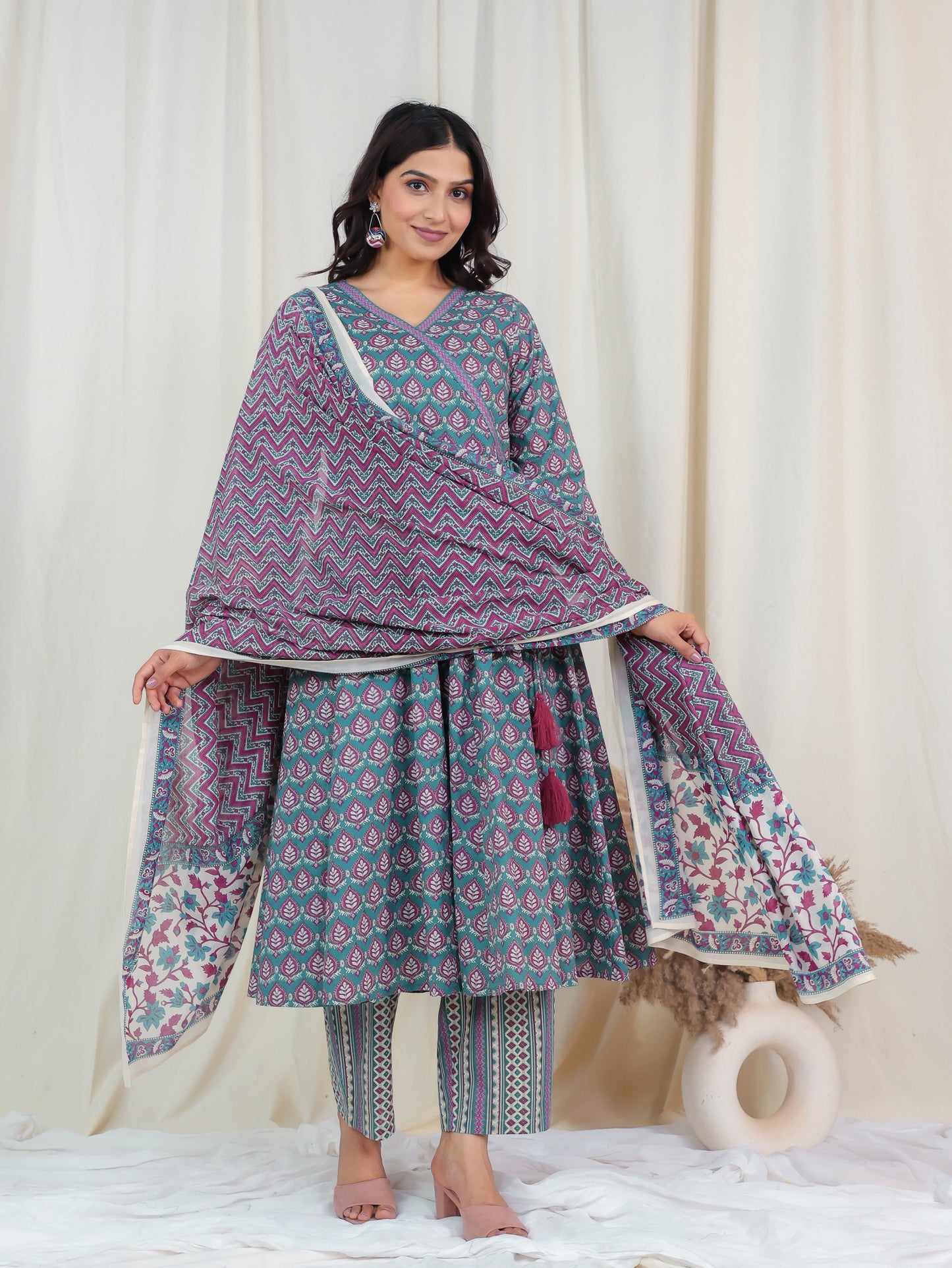 Cotton Voile Striped Blue Dupatta