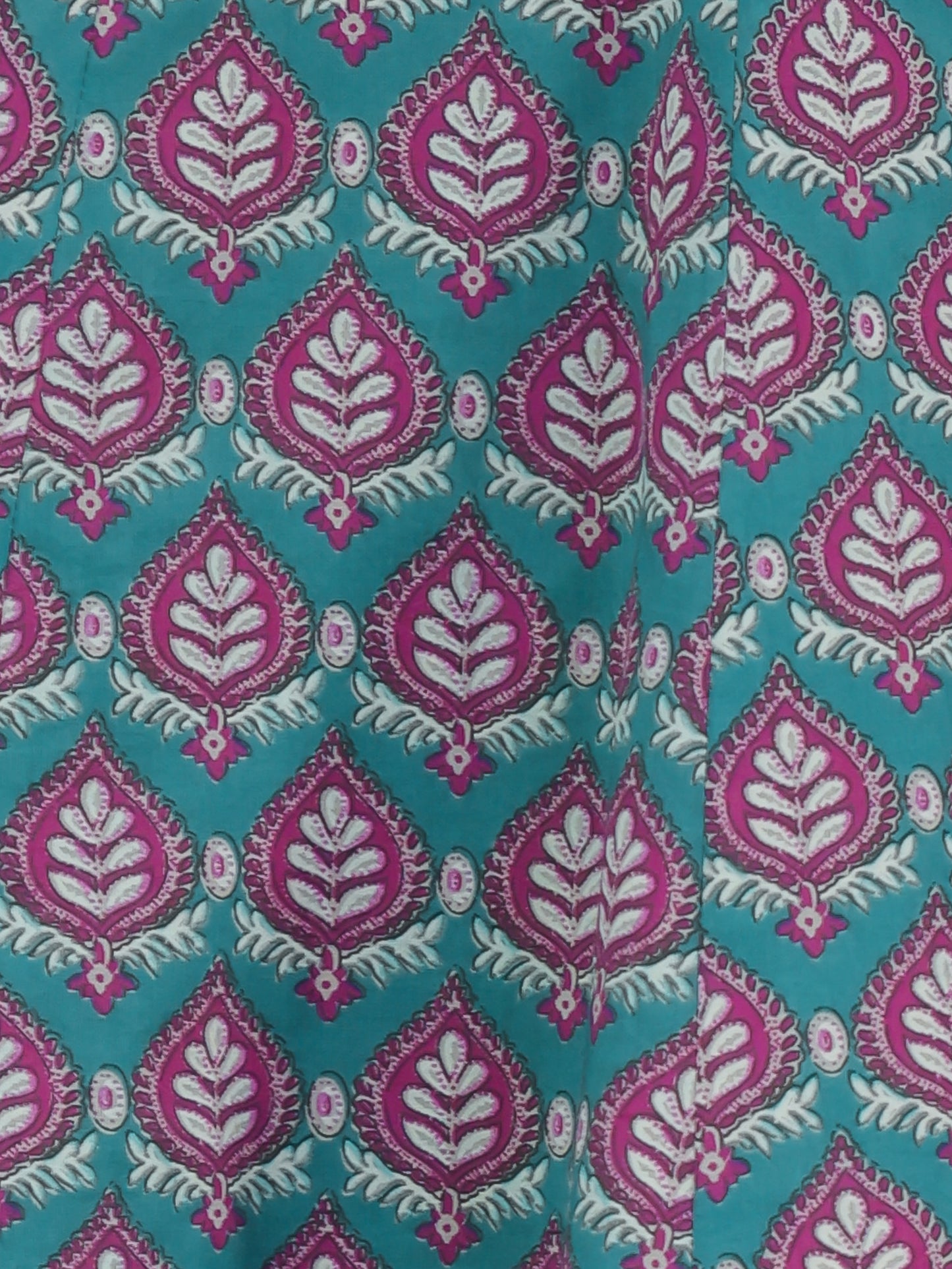 Soft Cotton Butti Angrakha Blue Kurta