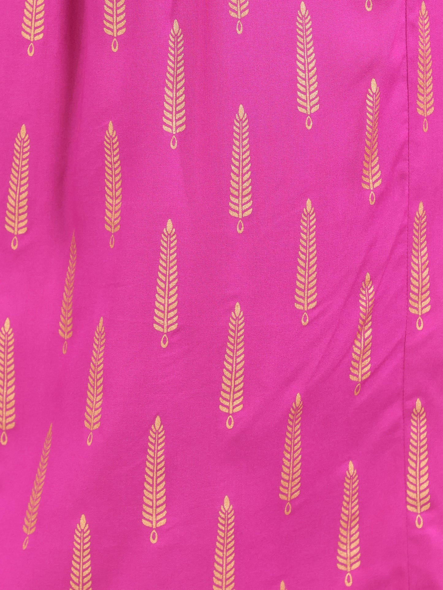 Viscose Gold foil Kaftan Pink Kurta