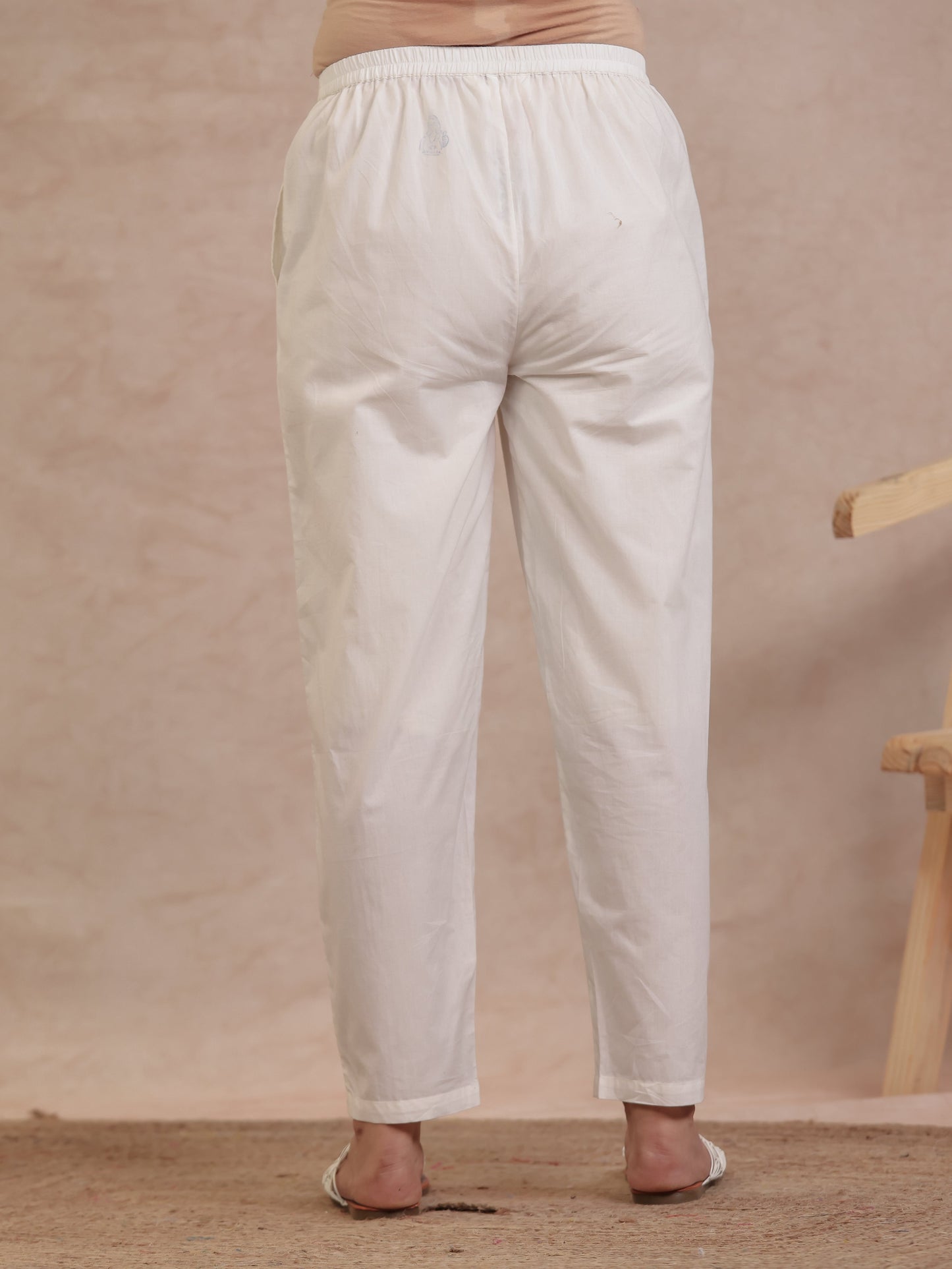 Soft Cotton Geometric Off White Kurta