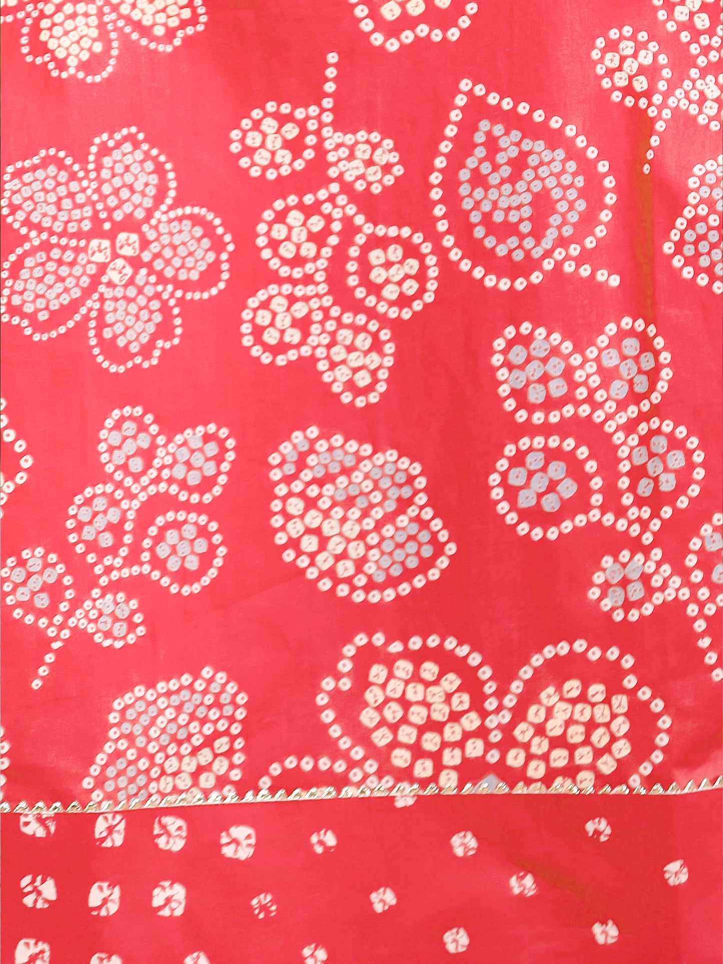 Soft Cotton Bandhani Straight Orange Kurta